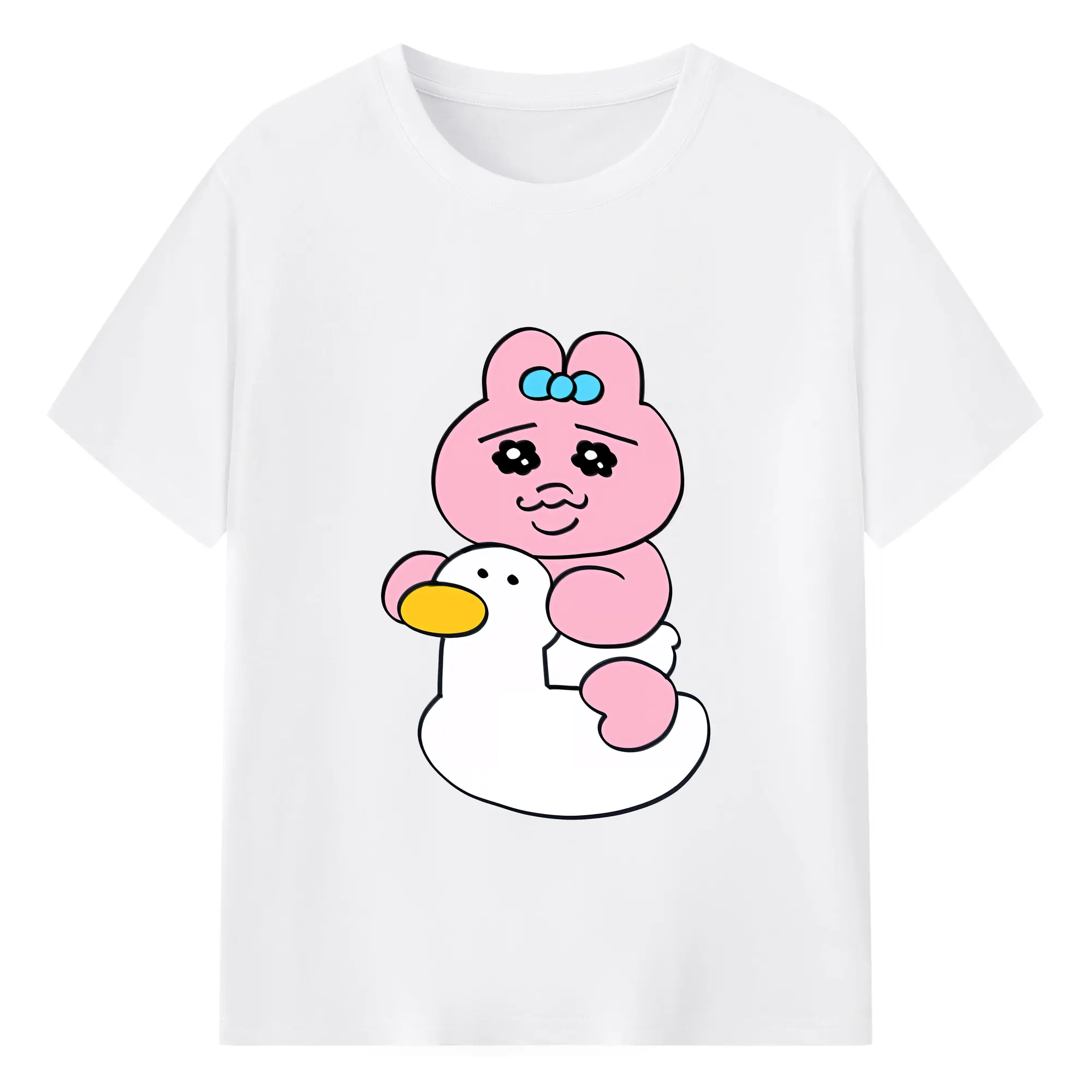 おぱんちゅうさぎ グッズ おぱんちゅうさぎ - 綿100％ 半袖Tシャツ ・ フロントプリント ・ 快適 通気性 ・ 日常使い 散歩 スポーツ用