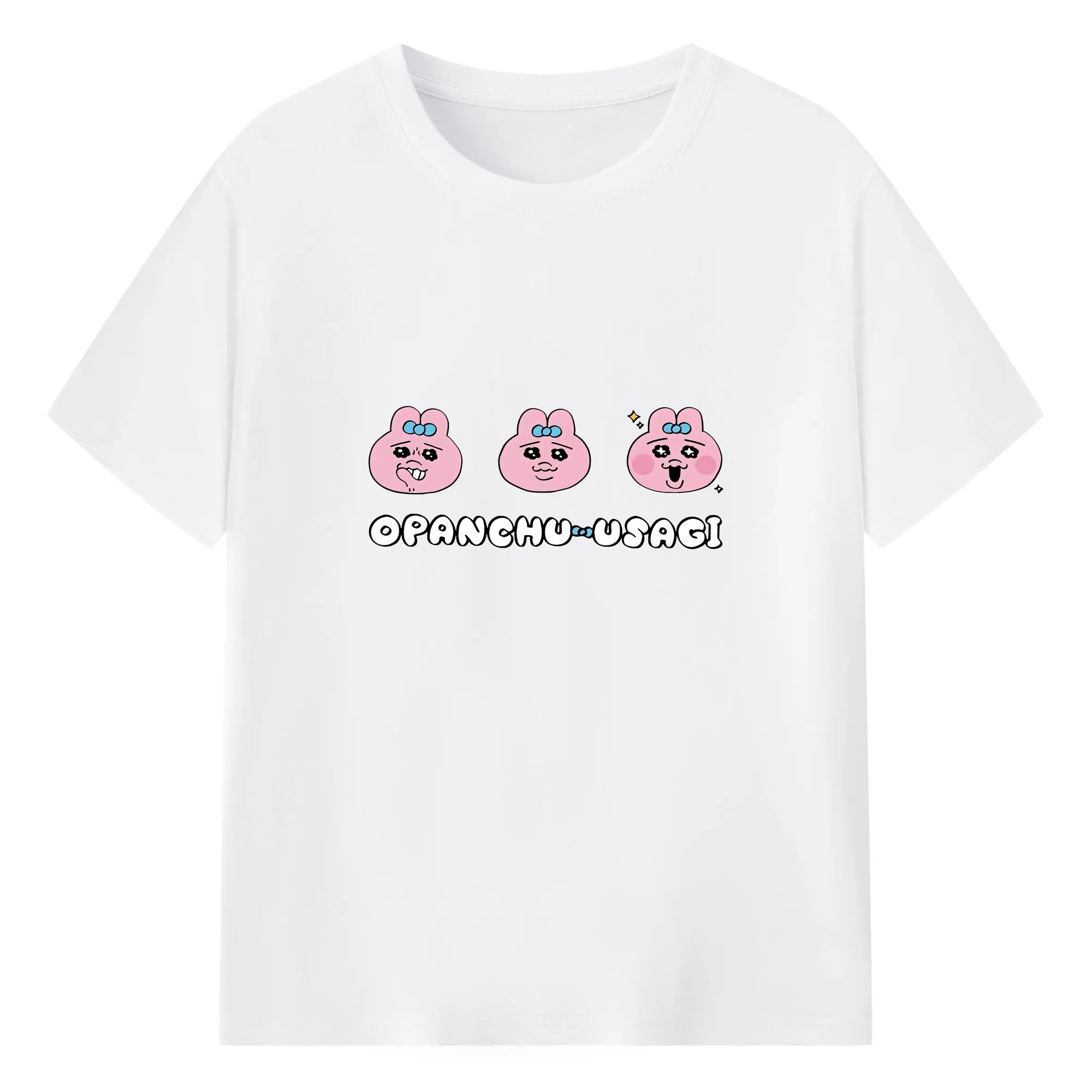 おぱんちゅうさぎ グッズ おぱんちゅうさぎ - 綿100％ 半袖Tシャツ ・ フロントプリント ・ 快適 通気性 ・ 日常使い 散歩 スポーツ用