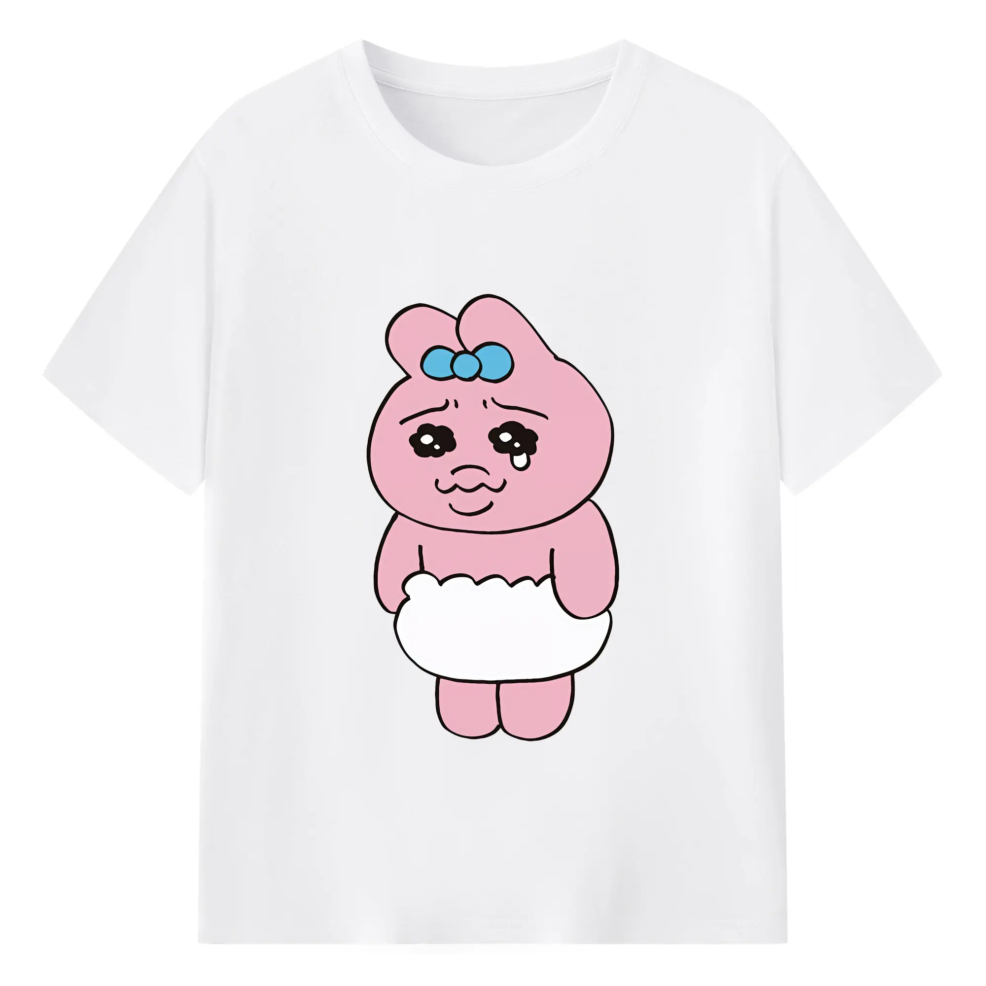 おぱんちゅうさぎ グッズ おぱんちゅうさぎ - 綿100％ 半袖Tシャツ ・ フロントプリント ・ 快適 通気性 ・ 日常使い 散歩 スポーツ用