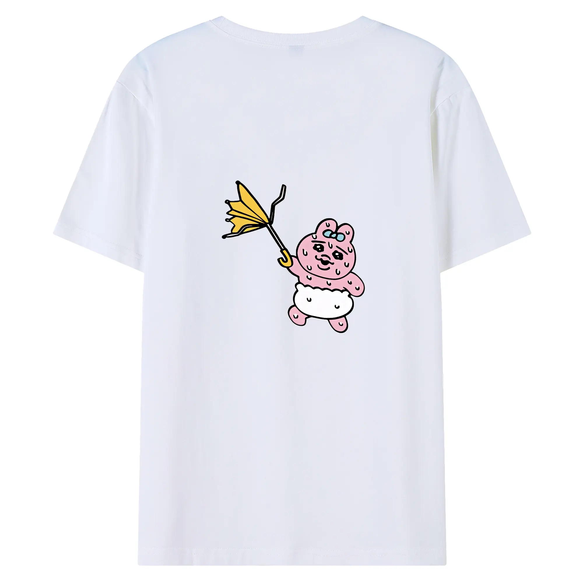 おぱんちゅうさぎ グッズ おぱんちゅうさぎ - 綿100％ 半袖Tシャツ ・ バックプリント ・ 快適 通気性 ・ 日常使い 散歩 スポーツ用