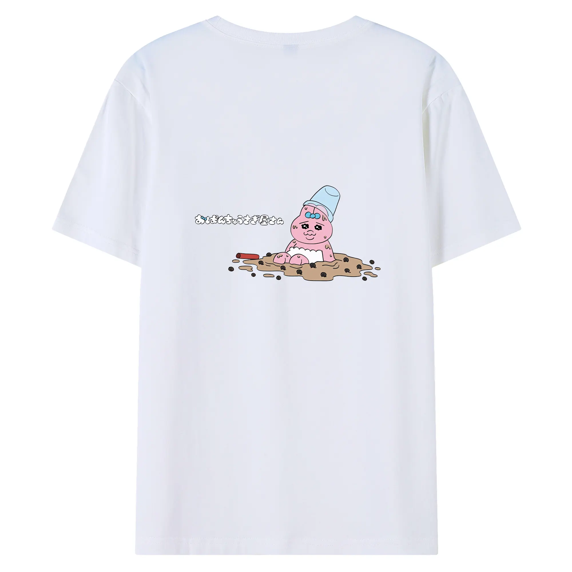 おぱんちゅうさぎ グッズ おぱんちゅうさぎ - 綿100％ 半袖Tシャツ ・ バックプリント ・ 快適 通気性 ・ 日常使い 散歩 スポーツ用