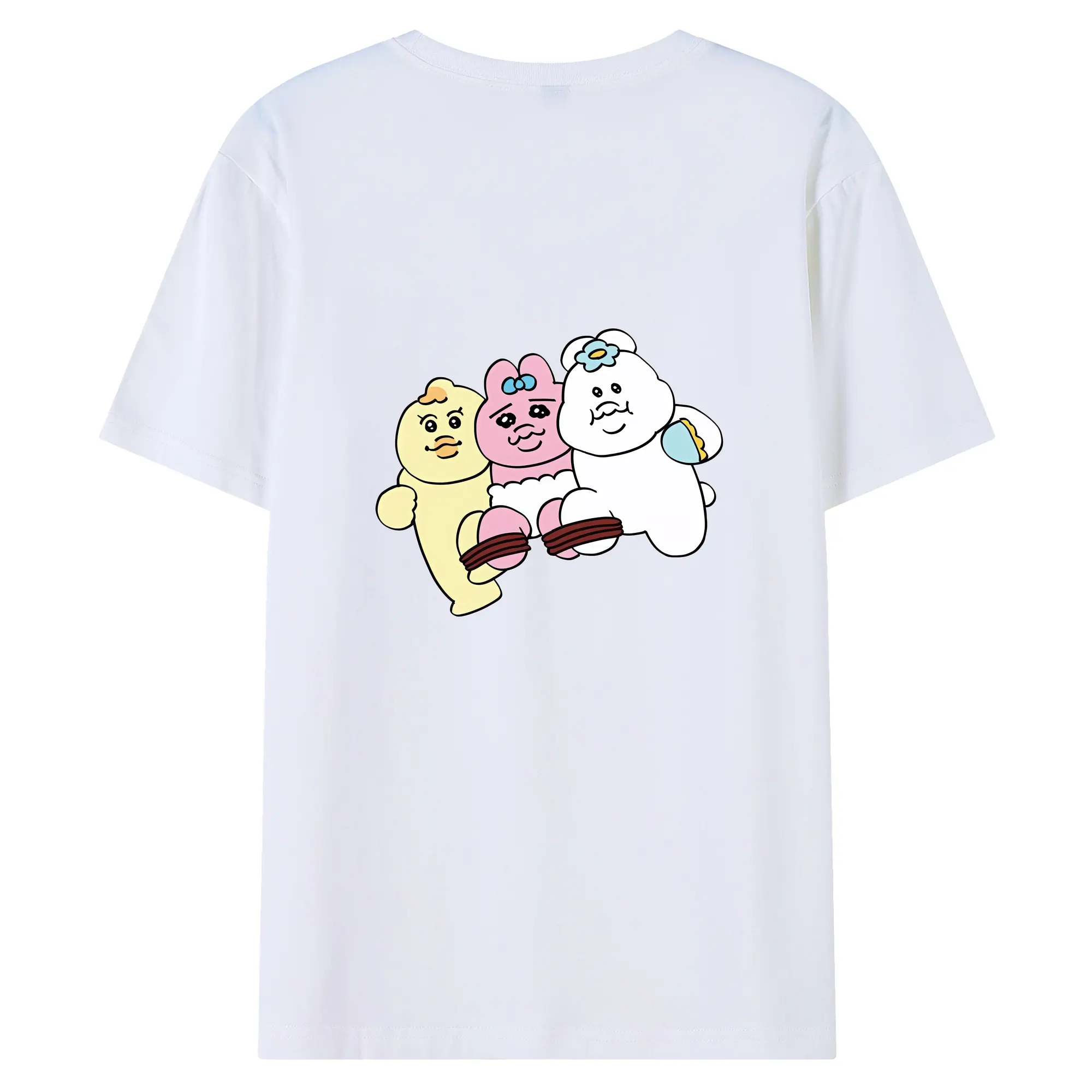 おぱんちゅうさぎ グッズ おぱんちゅうさぎ - 綿100％ 半袖Tシャツ ・ バックプリント ・ 快適 通気性 ・ 日常使い 散歩 スポーツ用