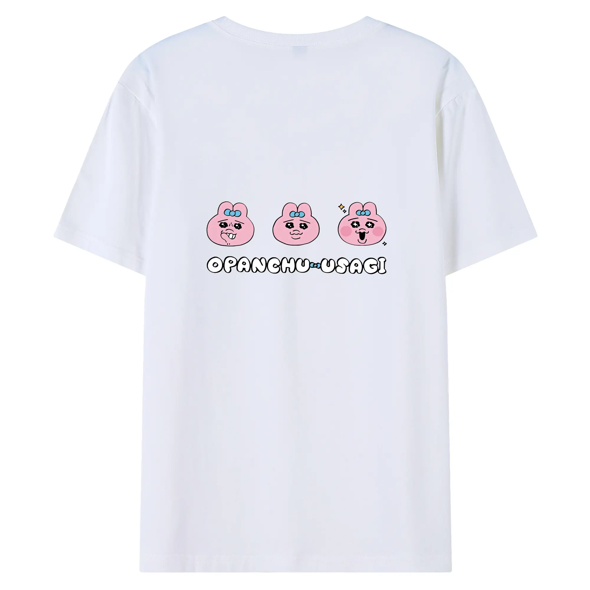 おぱんちゅうさぎ グッズ おぱんちゅうさぎ - 綿100％ 半袖Tシャツ ・ バックプリント ・ 快適 通気性 ・ 日常使い 散歩 スポーツ用