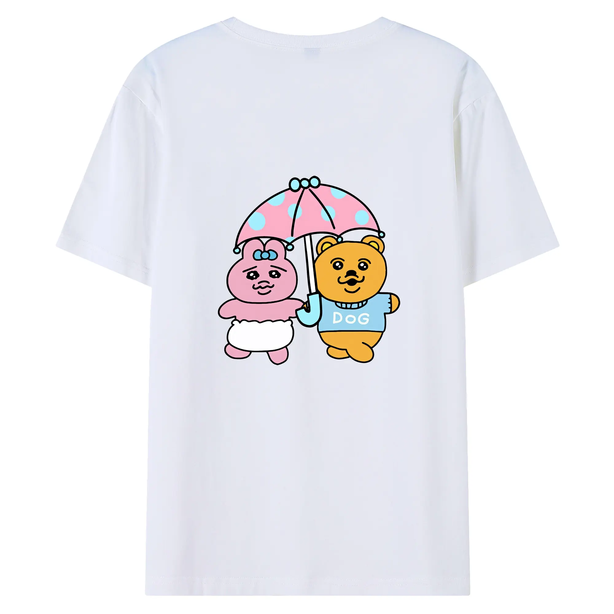おぱんちゅうさぎ グッズ おぱんちゅうさぎ - 綿100％ 半袖Tシャツ ・ バックプリント ・ 快適 通気性 ・ 日常使い 散歩 スポーツ用