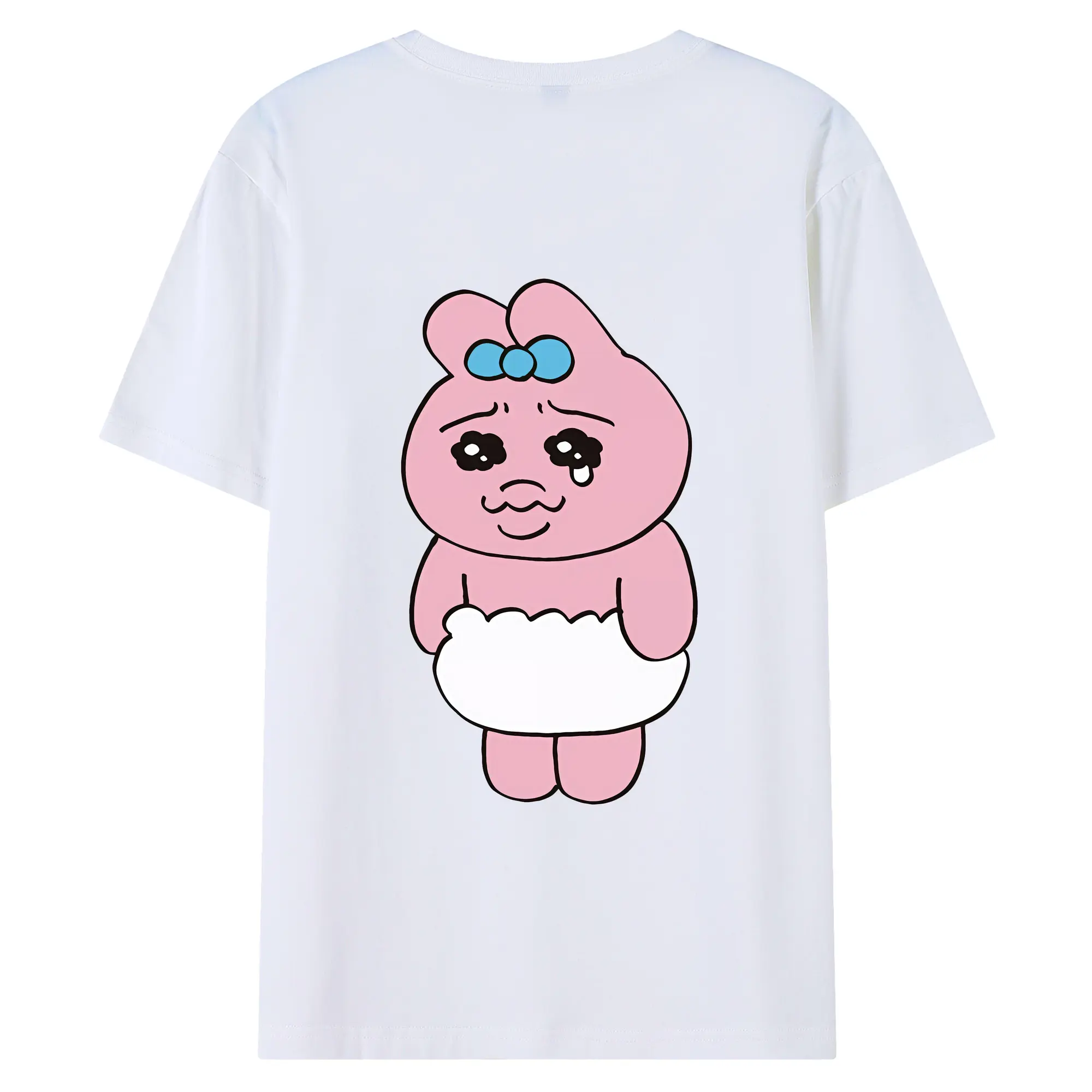 おぱんちゅうさぎ グッズ おぱんちゅうさぎ - 綿100％ 半袖Tシャツ ・ バックプリント ・ 快適 通気性 ・ 日常使い 散歩 スポーツ用