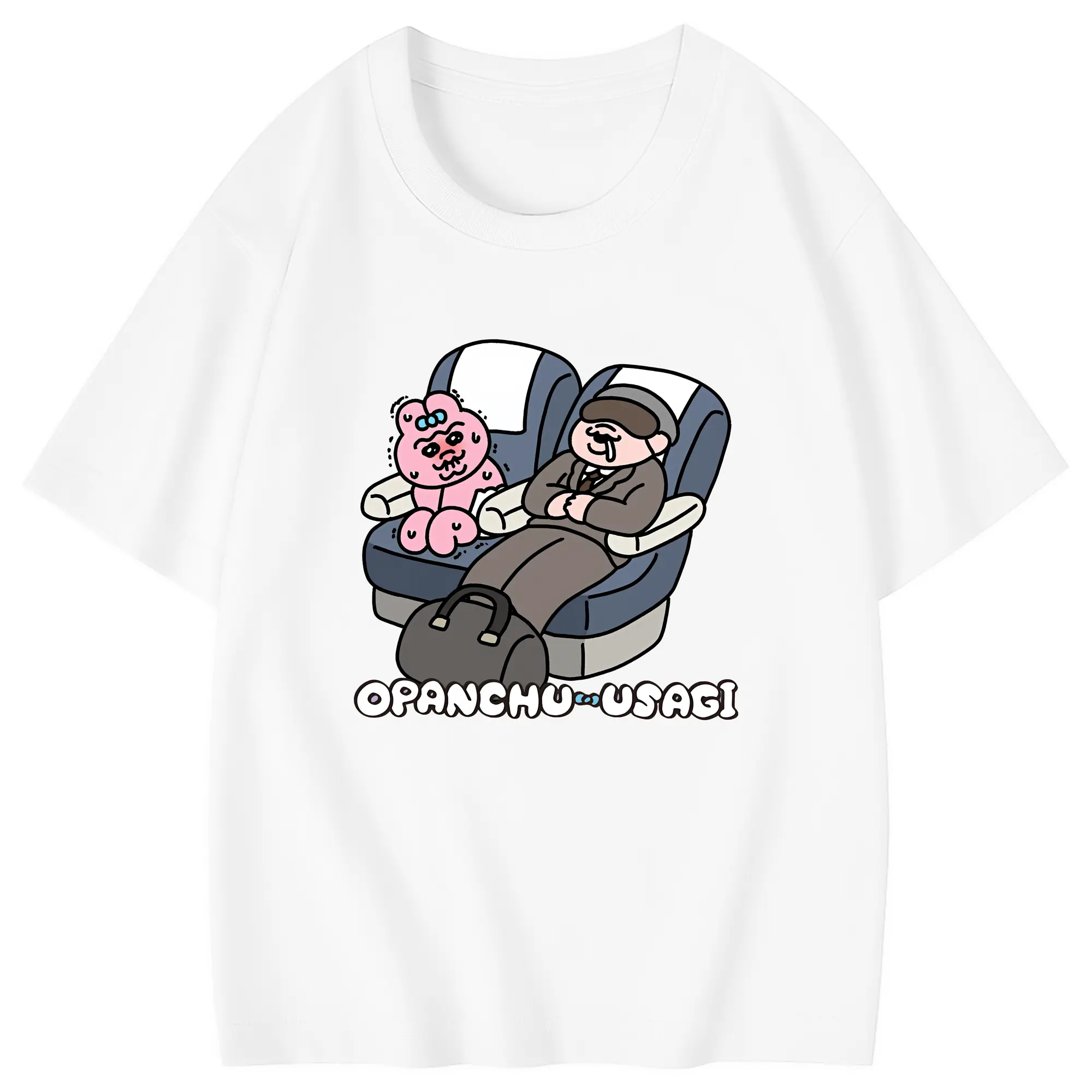 おぱんちゅうさぎ グッズ おぱんちゅうさぎ - 綿100％ キッズTシャツ ・ フロントプリント ・ 快適 通気性 ・ スポーツ カジュアル 散歩用