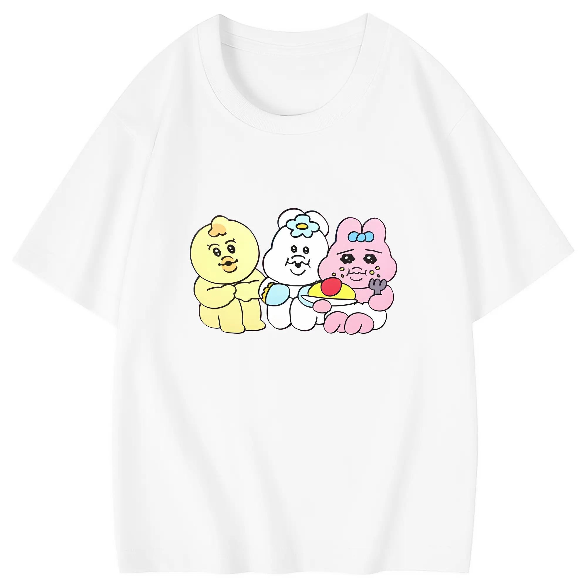 おぱんちゅうさぎ グッズ おぱんちゅうさぎ - 綿100％ キッズTシャツ ・ フロントプリント ・ 快適 通気性 ・ スポーツ カジュアル 散歩用