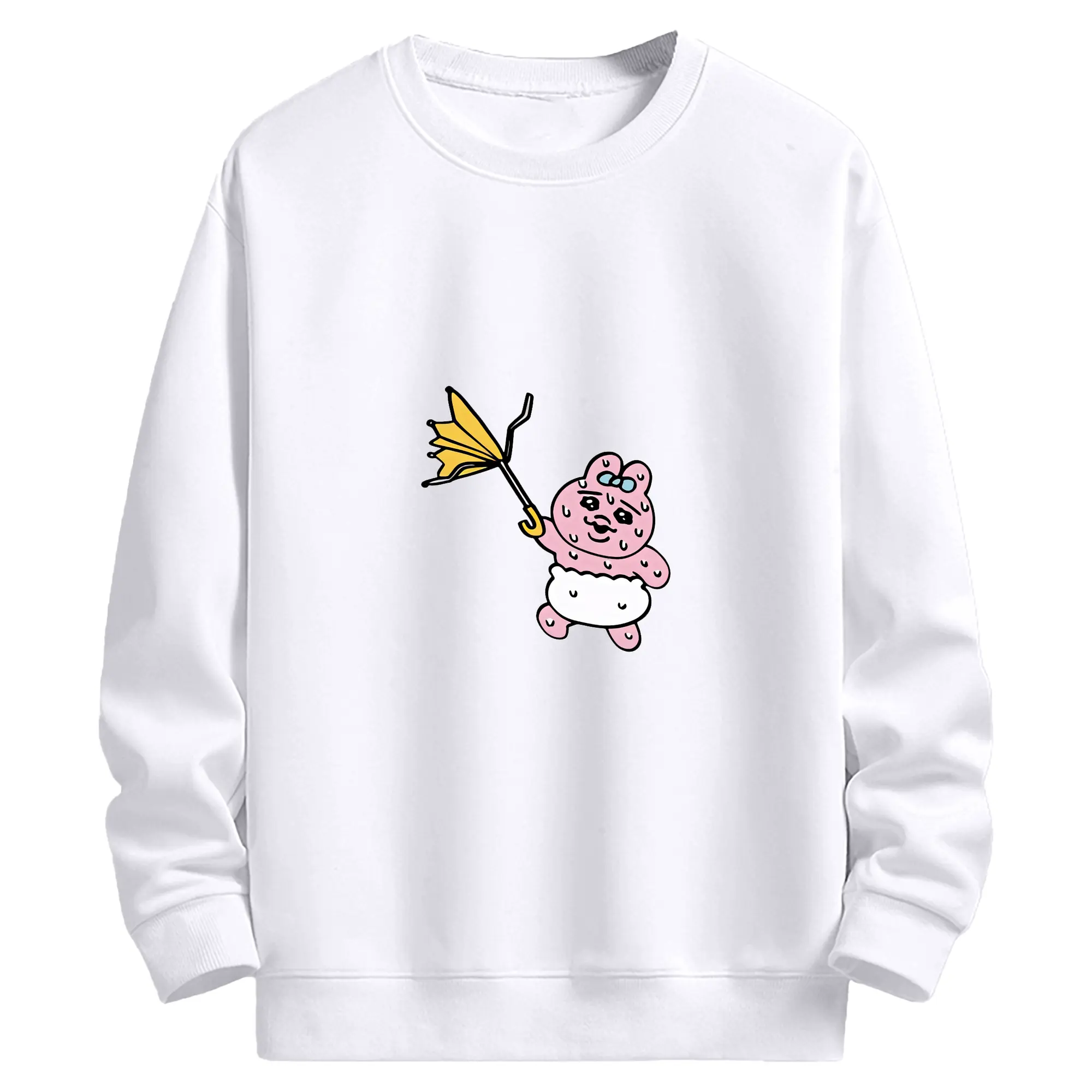 おぱんちゅうさぎ グッズ おぱんちゅうさぎ - 高品質 クルーネック スウェット ・ コットン59％ ポリエステル41％ ・ ユニセックス 長袖 トレーナー ・ カジュアル デイリー スポーツ 散歩用