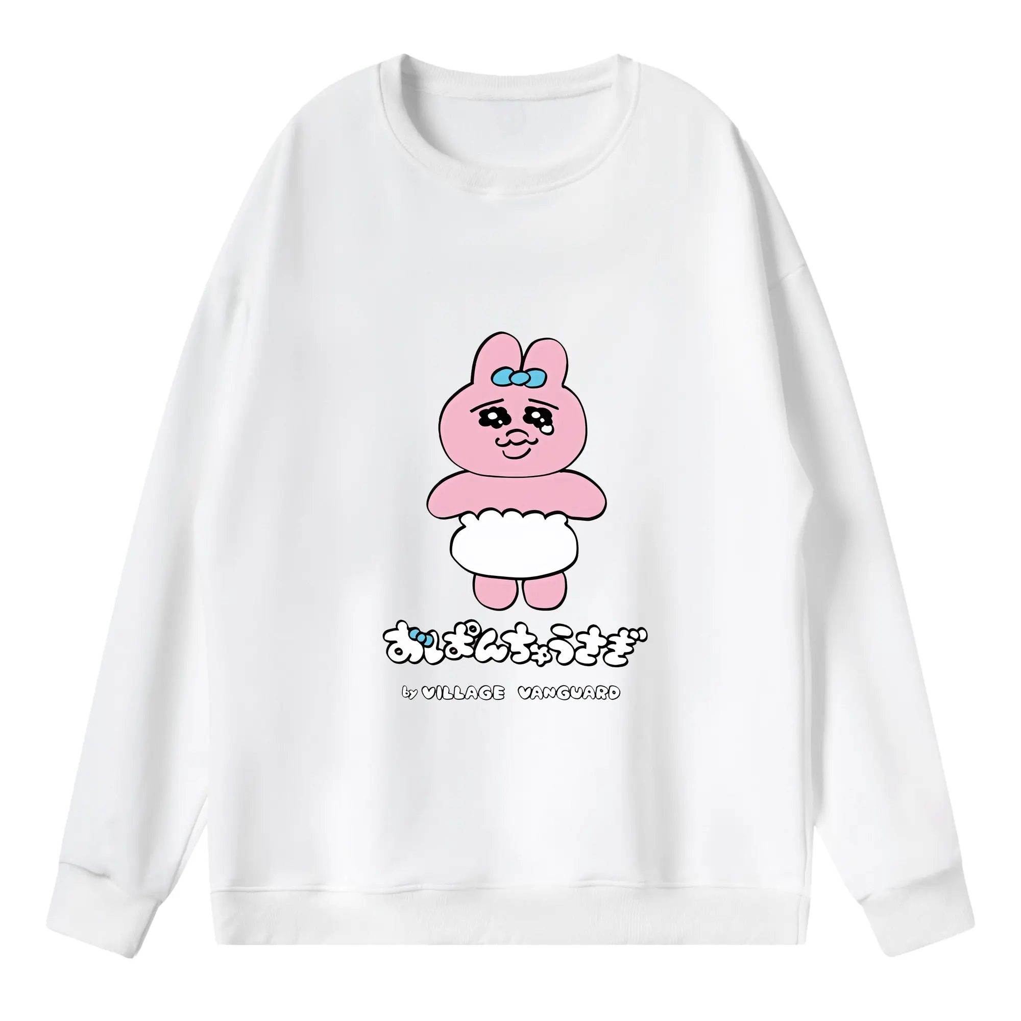 おぱんちゅうさぎ グッズ おぱんちゅうさぎ - 薄手 クルーネック スウェット 裏毛260g · ポリエステル 春秋向け カジュアル 男女兼用 · トレーナー デイリー スポーツ 散歩に最適
