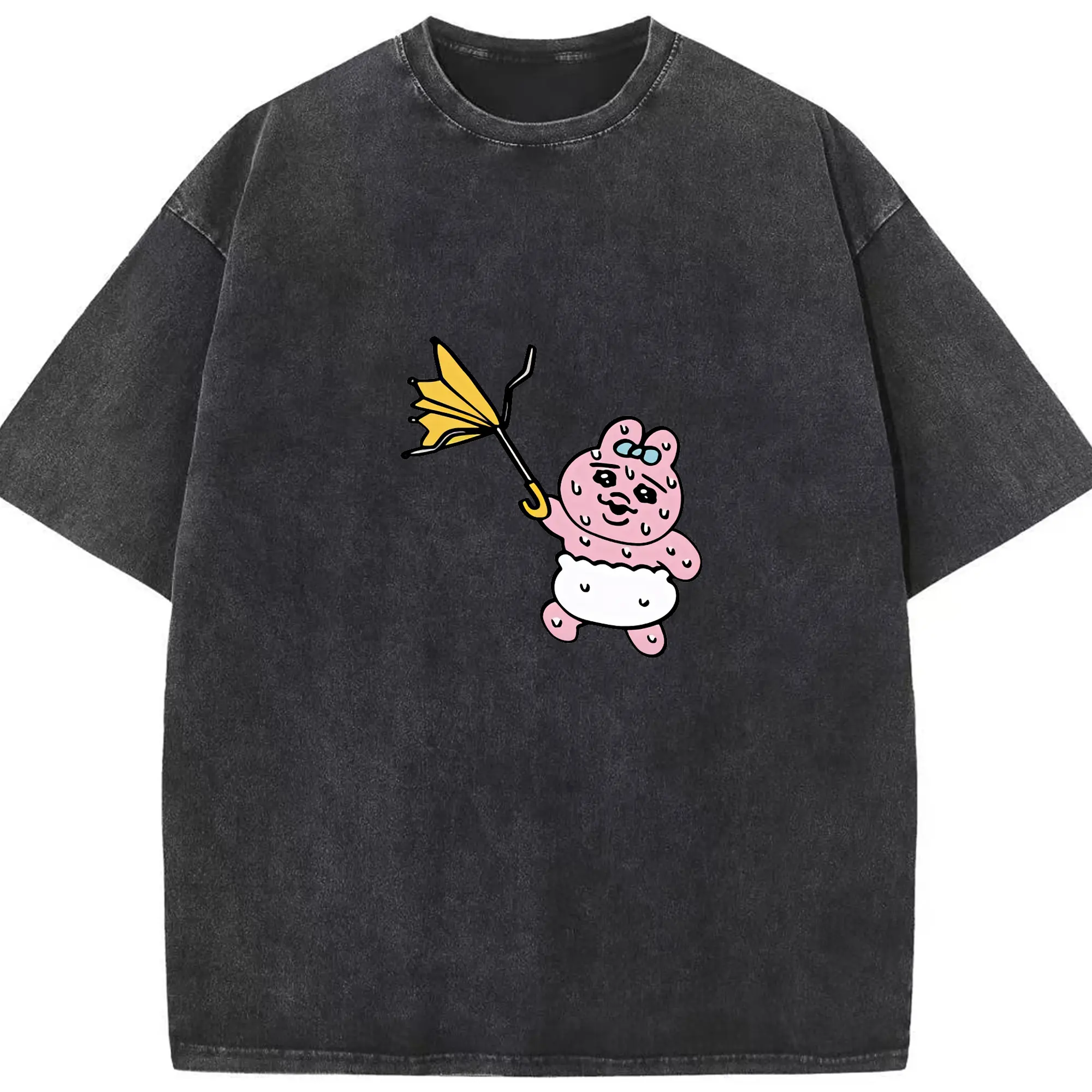 おぱんちゅうさぎ グッズ おぱんちゅうさぎ - 綿100％ ヴィンテージ風 半袖Tシャツ ・ フロントプリント ・ 柔らか肌触り ・ 通気性 快適 ・ スポーツ カジュアル 外出用