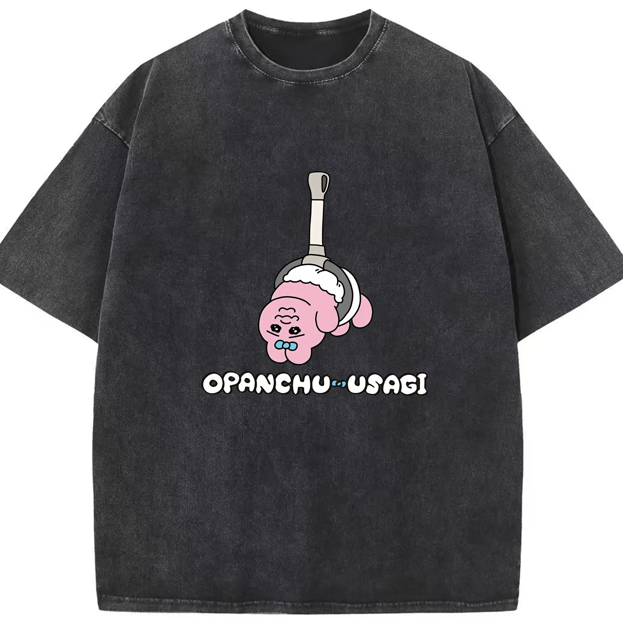 おぱんちゅうさぎ グッズ おぱんちゅうさぎ - 綿100％ ヴィンテージ風 半袖Tシャツ ・ フロントプリント ・ 柔らか肌触り ・ 通気性 快適 ・ スポーツ カジュアル 外出用