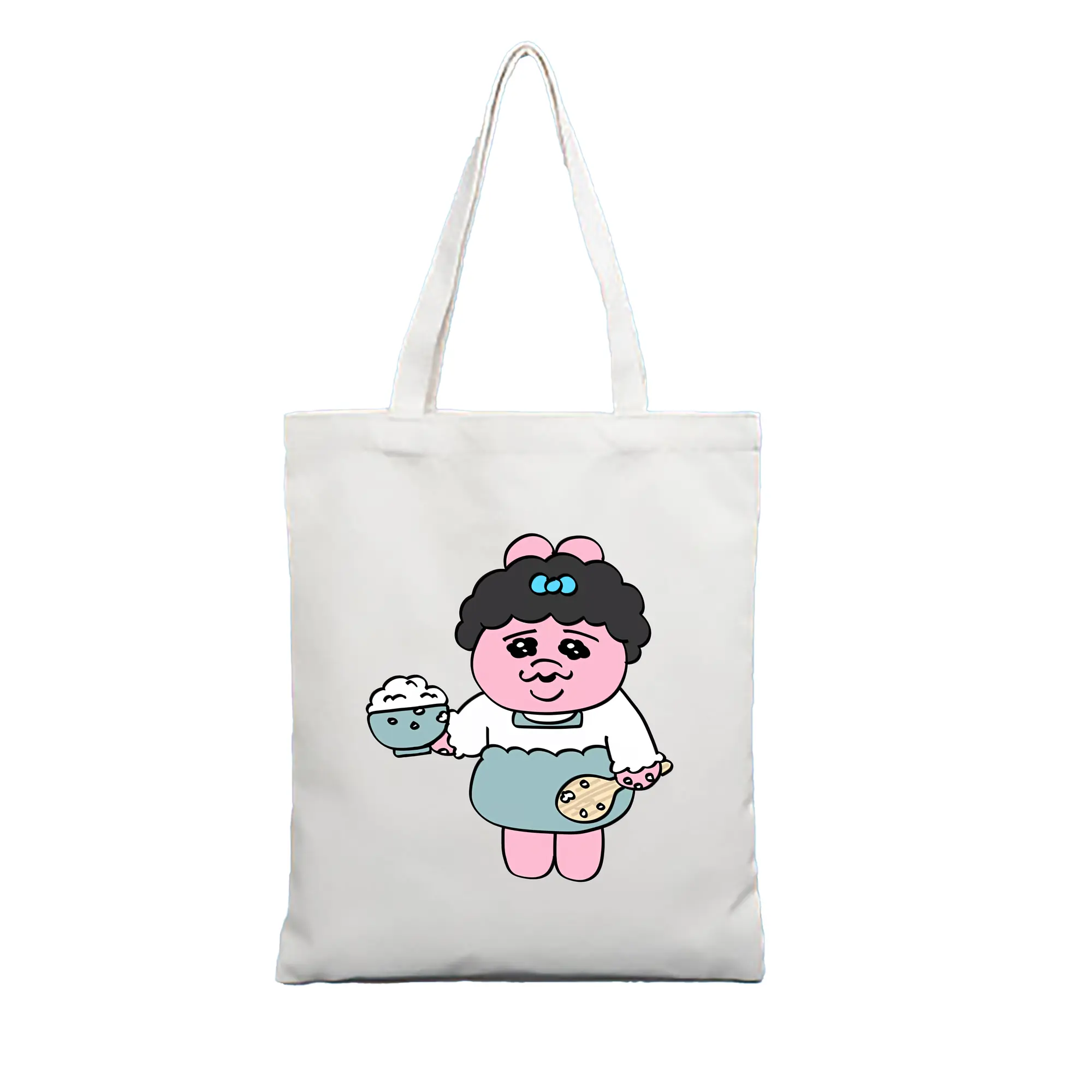 おぱんちゅうさぎ グッズ おぱんちゅうさぎ - 縦型キャンバス手提げバッグ（トートバッグ） ・ キャンバス素材 ・ ショッピング用 ・ 軽量 丈夫 お手入れ簡単