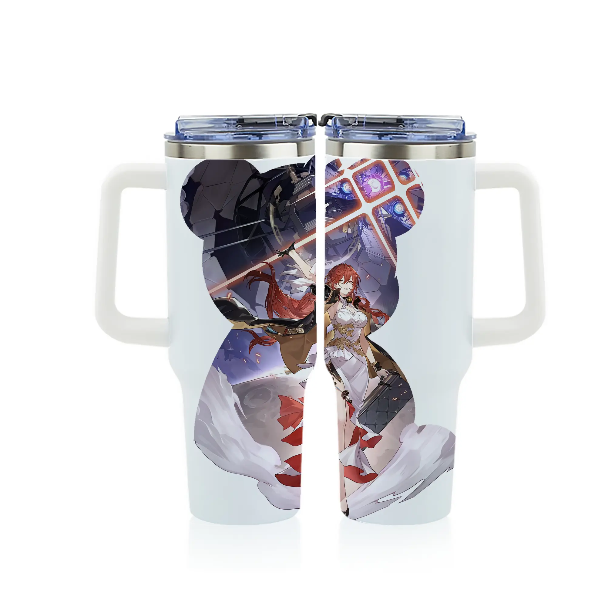 崩壊：スターレイル グッズ 姫子 - 1200mL フルプリント車用タンブラー ・ 304ステンレス 内側 ・ 201ステンレス 外側 ・ 保温 保冷 ・ 通勤 ドライブ アウトドア用