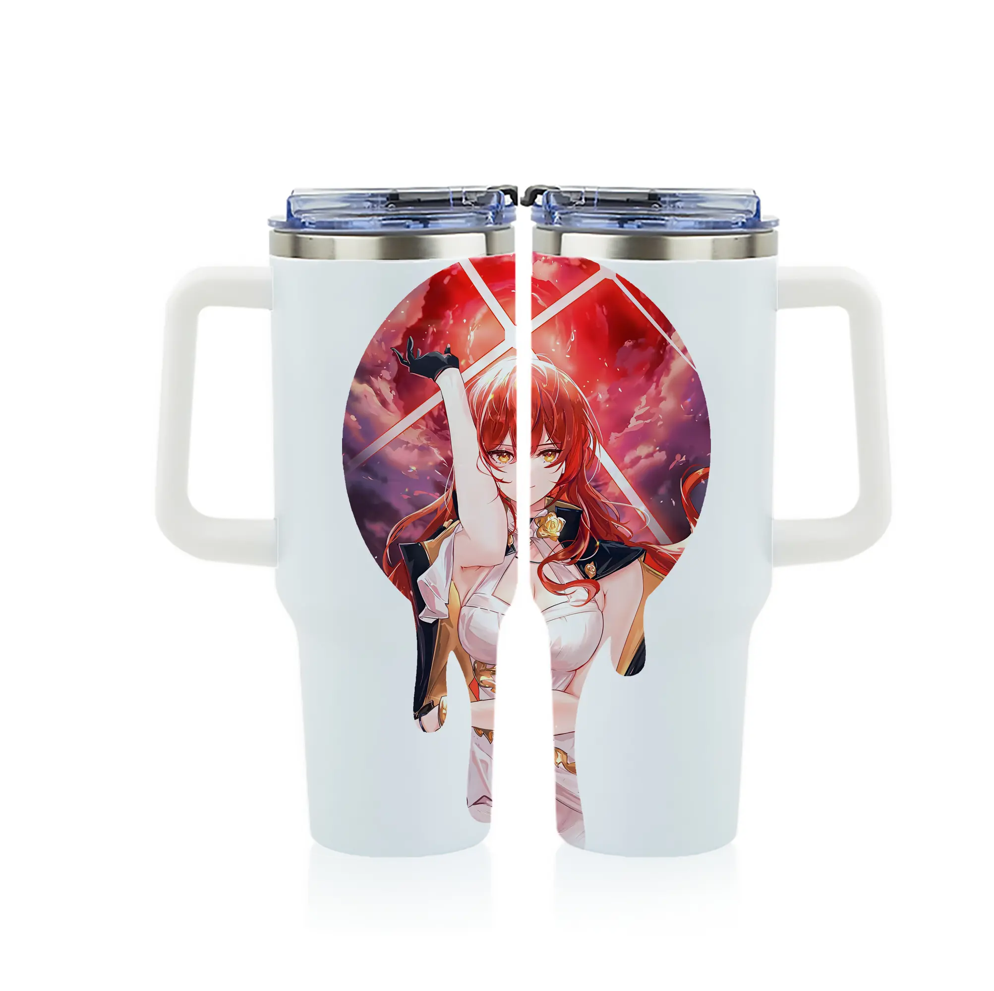 崩壊：スターレイル グッズ 姫子 - 1200mL フルプリント車用タンブラー ・ 304ステンレス 内側 ・ 201ステンレス 外側 ・ 保温 保冷 ・ 通勤 ドライブ アウトドア用