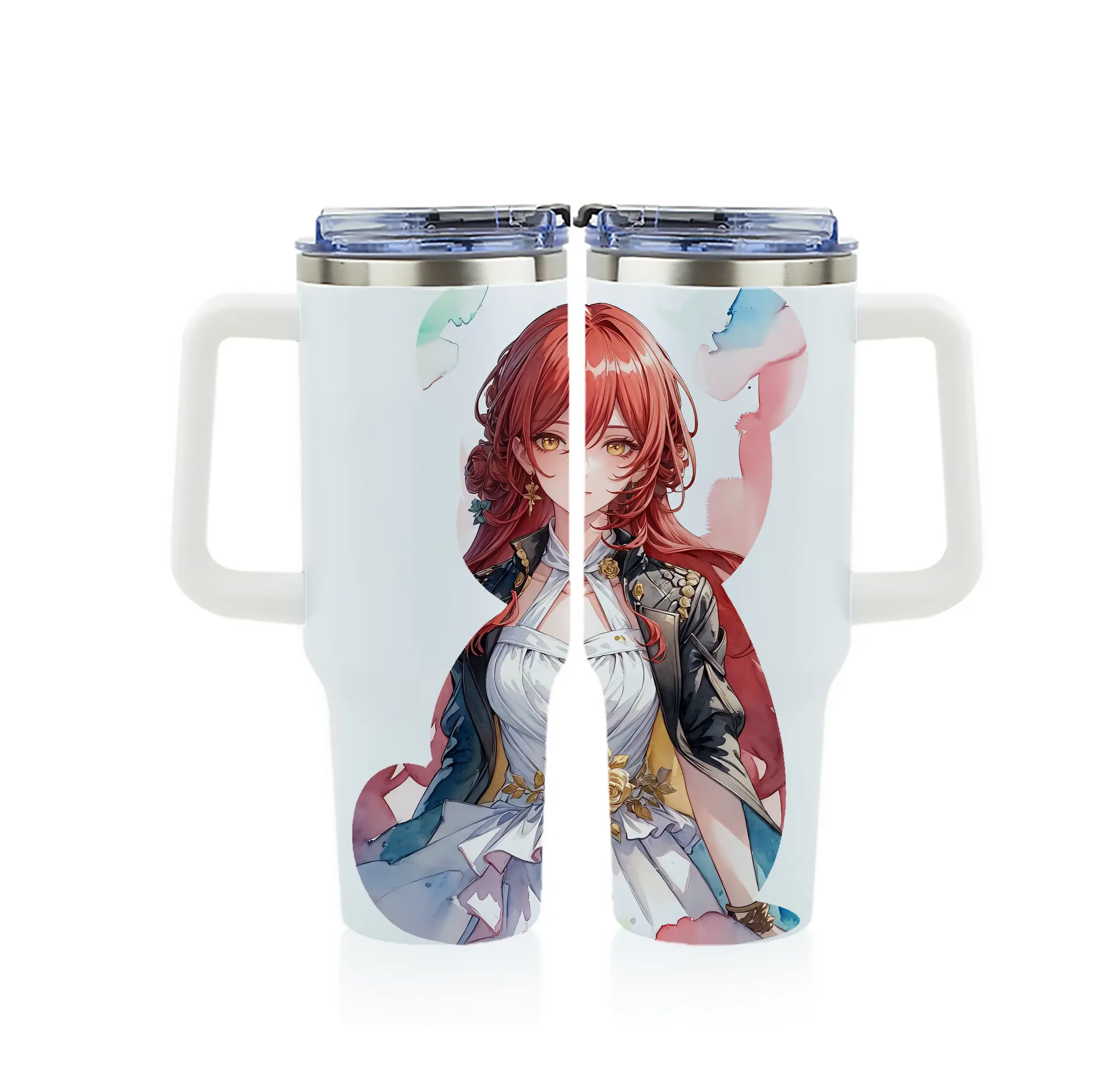 崩壊：スターレイル グッズ 姫子 - 1200mL フルプリント車用タンブラー ・ 304ステンレス 内側 ・ 201ステンレス 外側 ・ 保温 保冷 ・ 通勤 ドライブ アウトドア用