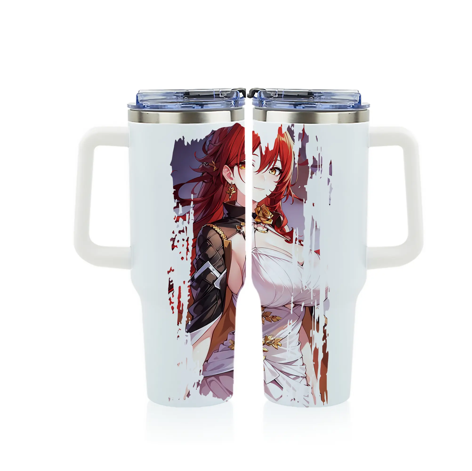 崩壊：スターレイル グッズ 姫子 - 1200mL フルプリント車用タンブラー ・ 304ステンレス 内側 ・ 201ステンレス 外側 ・ 保温 保冷 ・ 通勤 ドライブ アウトドア用