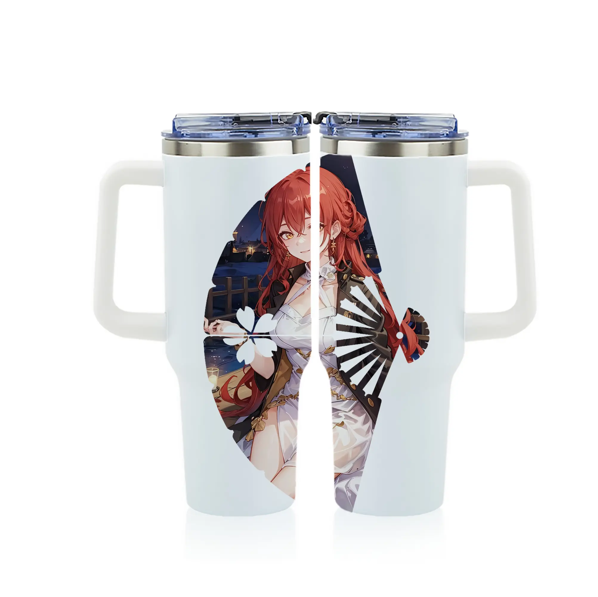 崩壊：スターレイル グッズ 姫子 - 1200mL フルプリント車用タンブラー ・ 304ステンレス 内側 ・ 201ステンレス 外側 ・ 保温 保冷 ・ 通勤 ドライブ アウトドア用