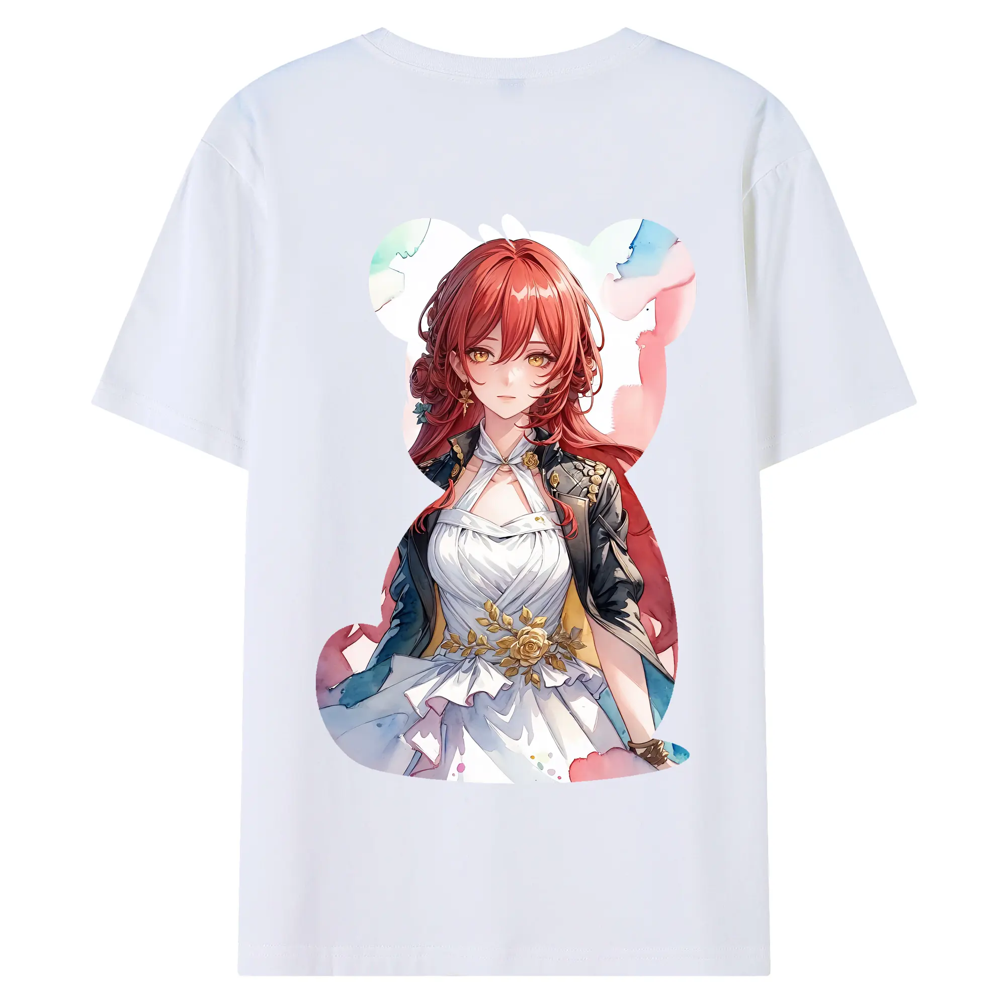 崩壊：スターレイル グッズ 姫子 - 綿100％ 半袖Tシャツ ・ バックプリント ・ 快適 通気性 ・ 日常使い 散歩 スポーツ用
