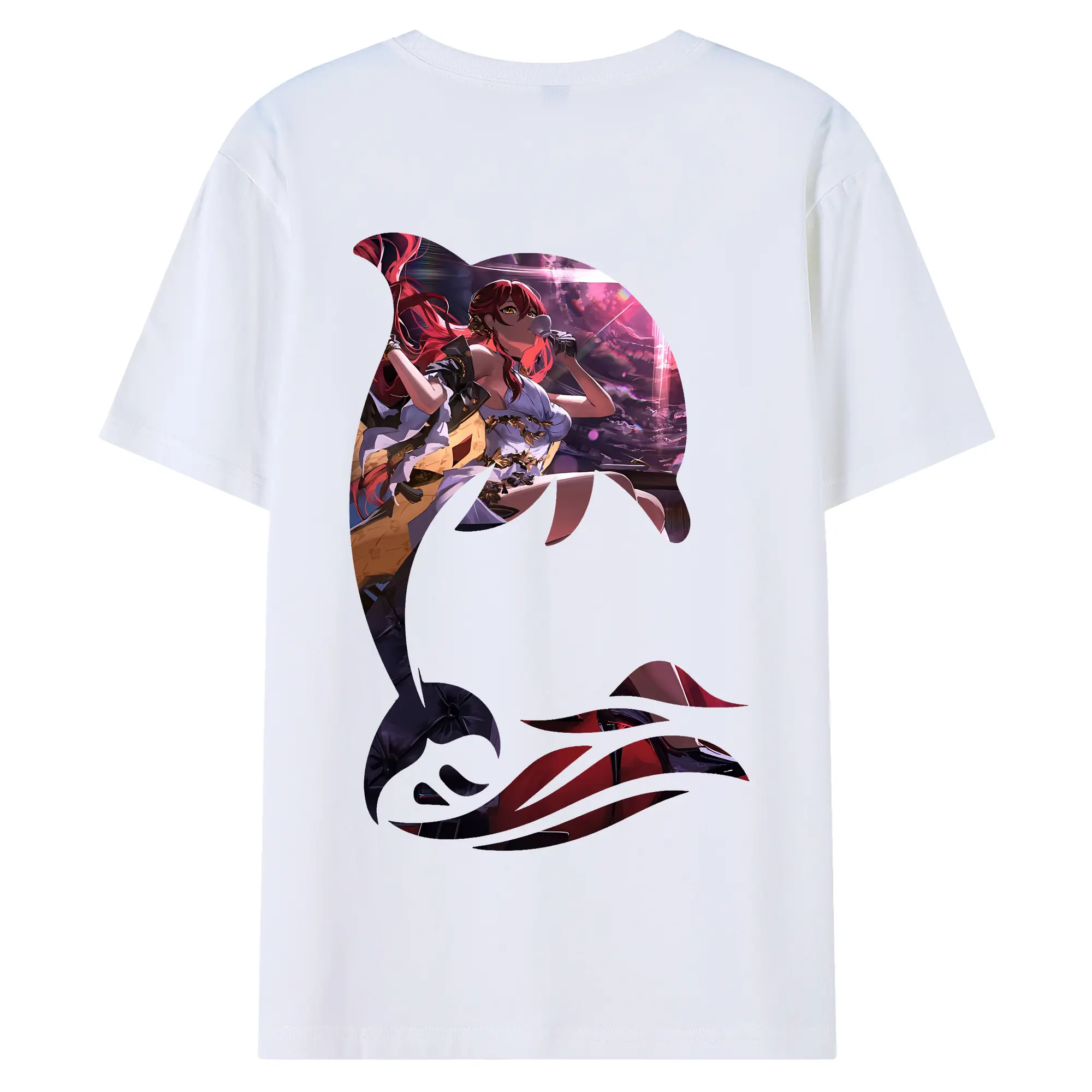 崩壊：スターレイル グッズ 姫子 - 綿100％ 半袖Tシャツ ・ バックプリント ・ 快適 通気性 ・ 日常使い 散歩 スポーツ用