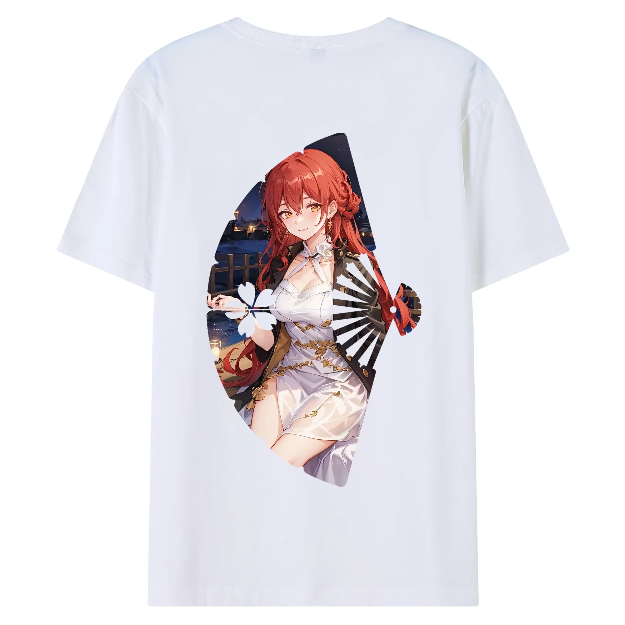 崩壊：スターレイル グッズ 姫子 - 綿100％ 半袖Tシャツ ・ バックプリント ・ 快適 通気性 ・ 日常使い 散歩 スポーツ用