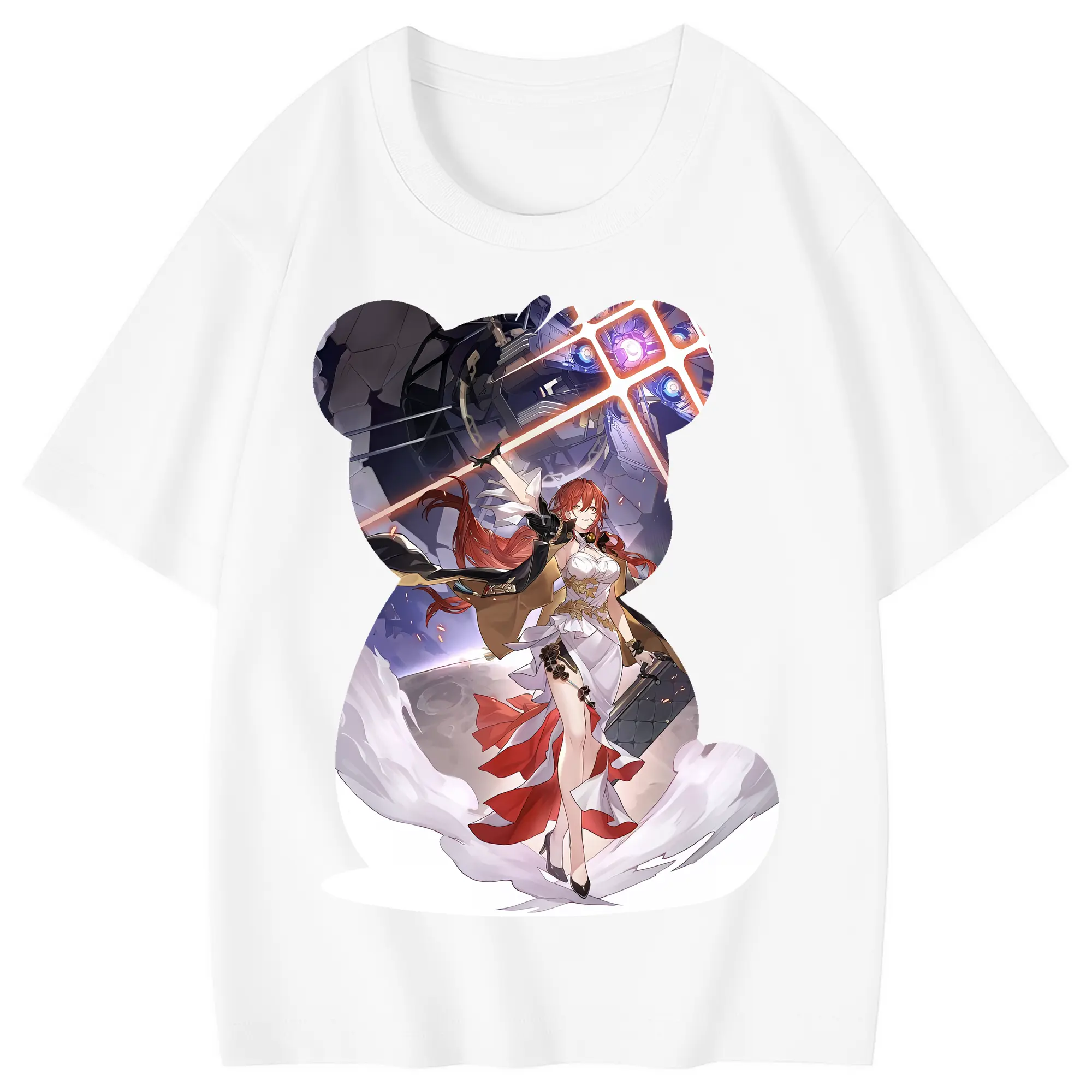 崩壊：スターレイル グッズ 姫子 - 綿100％ キッズTシャツ ・ フロントプリント ・ 快適 通気性 ・ スポーツ カジュアル 散歩用