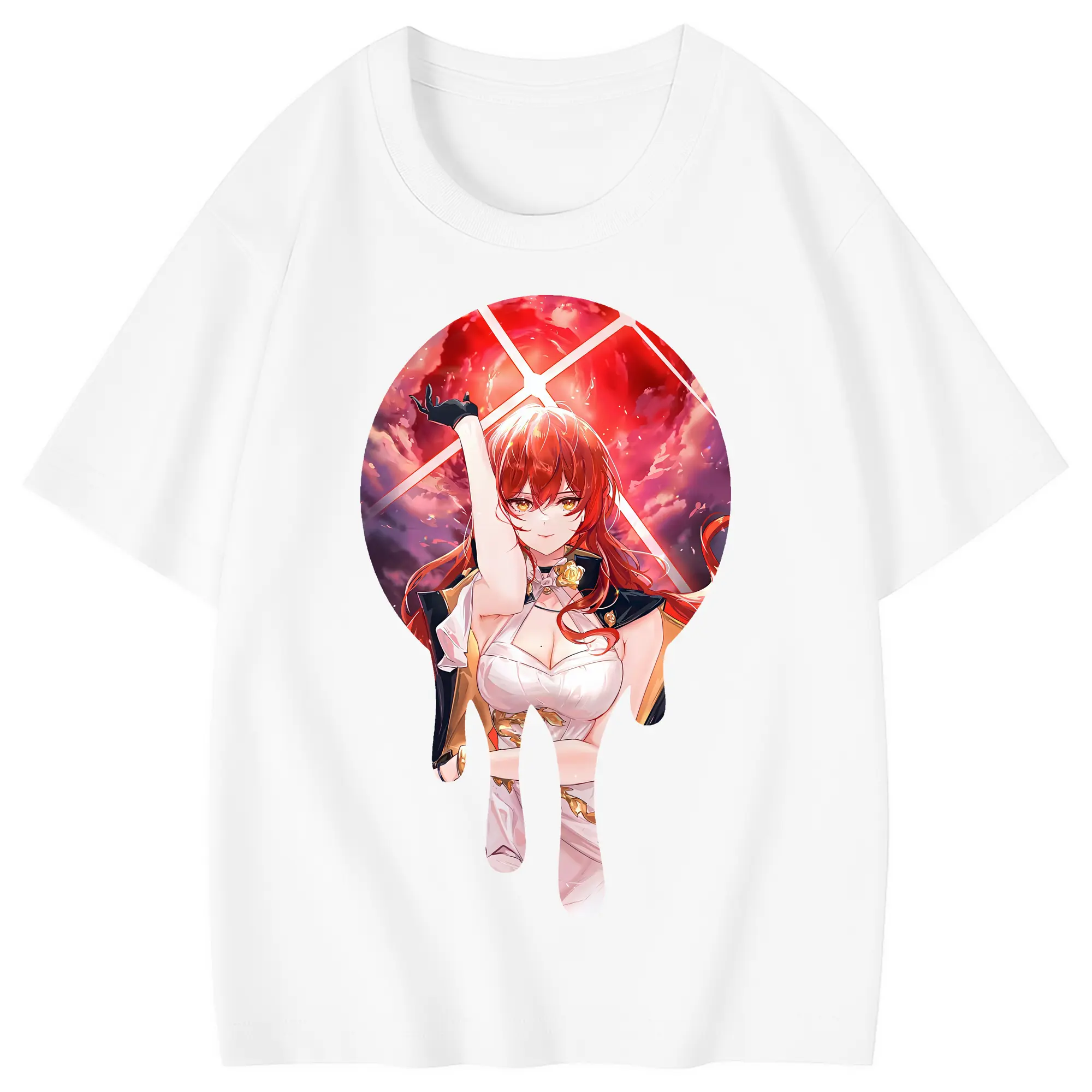 崩壊：スターレイル グッズ 姫子 - 綿100％ キッズTシャツ ・ フロントプリント ・ 快適 通気性 ・ スポーツ カジュアル 散歩用