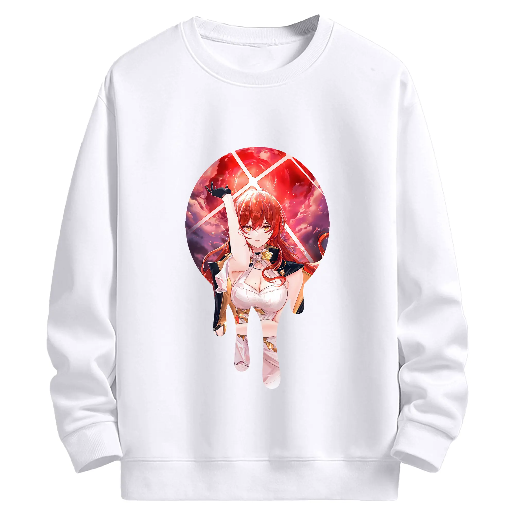 崩壊：スターレイル グッズ 姫子 - 高品質 クルーネック スウェット ・ コットン59％ ポリエステル41％ ・ ユニセックス 長袖 トレーナー ・ カジュアル デイリー スポーツ 散歩用