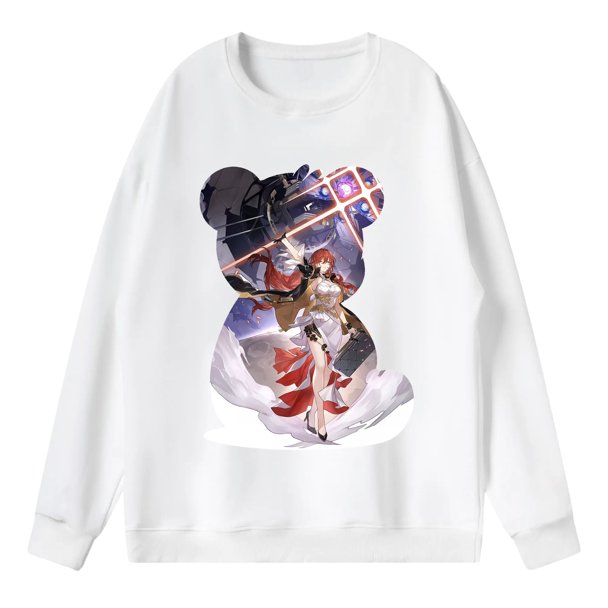 崩壊：スターレイル グッズ 姫子 - 薄手 クルーネック スウェット 裏毛260g · ポリエステル 春秋向け カジュアル 男女兼用 · トレーナー デイリー スポーツ 散歩に最適