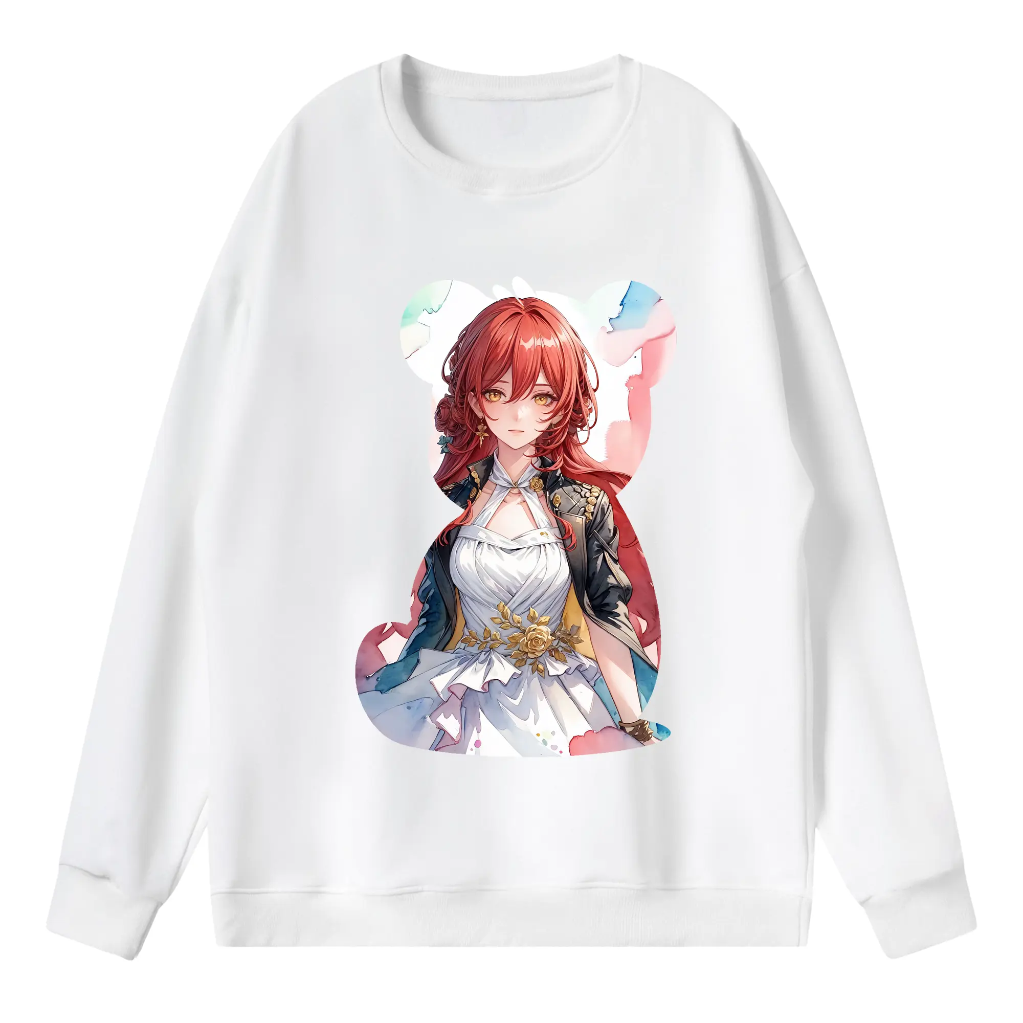 崩壊：スターレイル グッズ 姫子 - 薄手 クルーネック スウェット 裏毛260g · ポリエステル 春秋向け カジュアル 男女兼用 · トレーナー デイリー スポーツ 散歩に最適