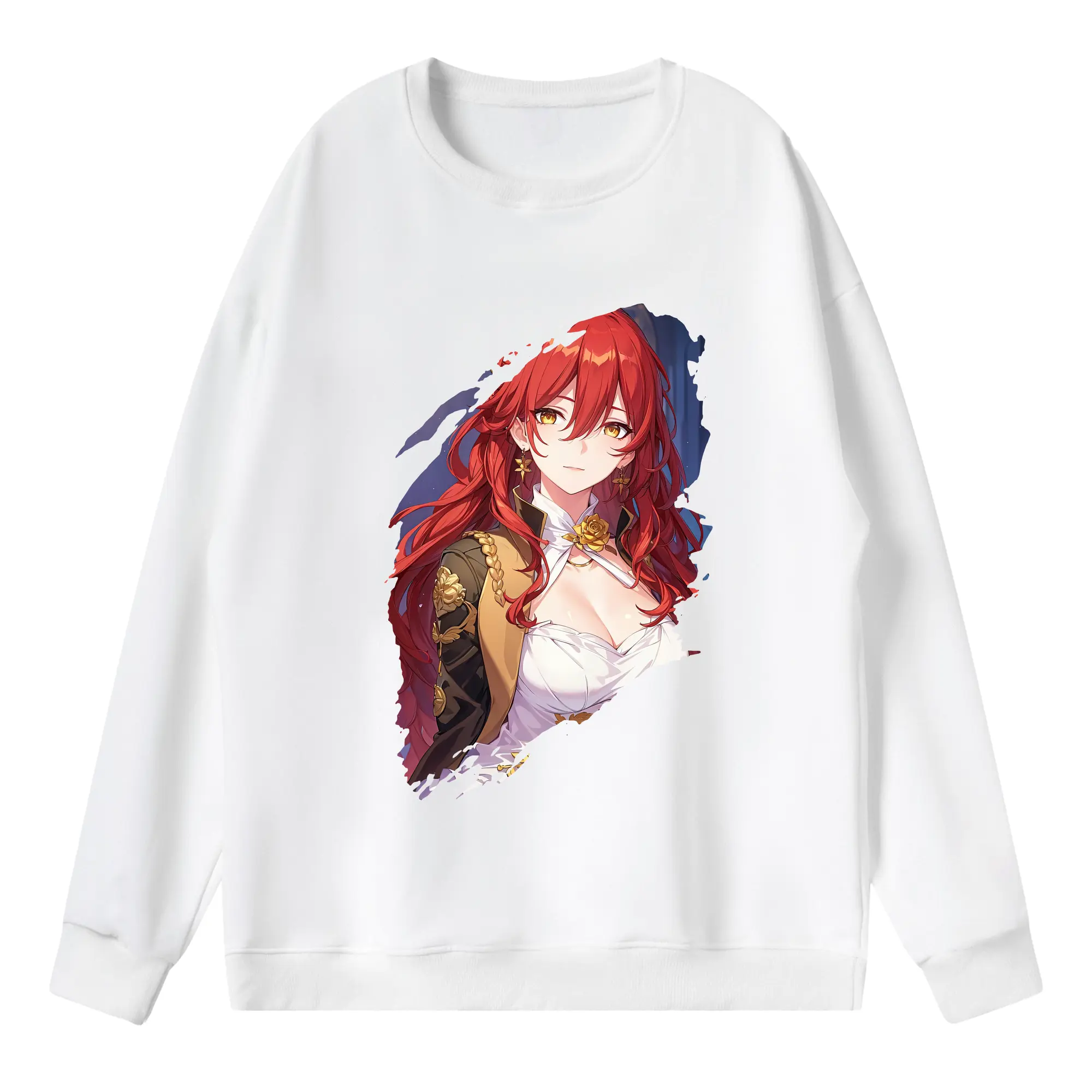 崩壊：スターレイル グッズ 姫子 - 薄手 クルーネック スウェット 裏毛260g · ポリエステル 春秋向け カジュアル 男女兼用 · トレーナー デイリー スポーツ 散歩に最適