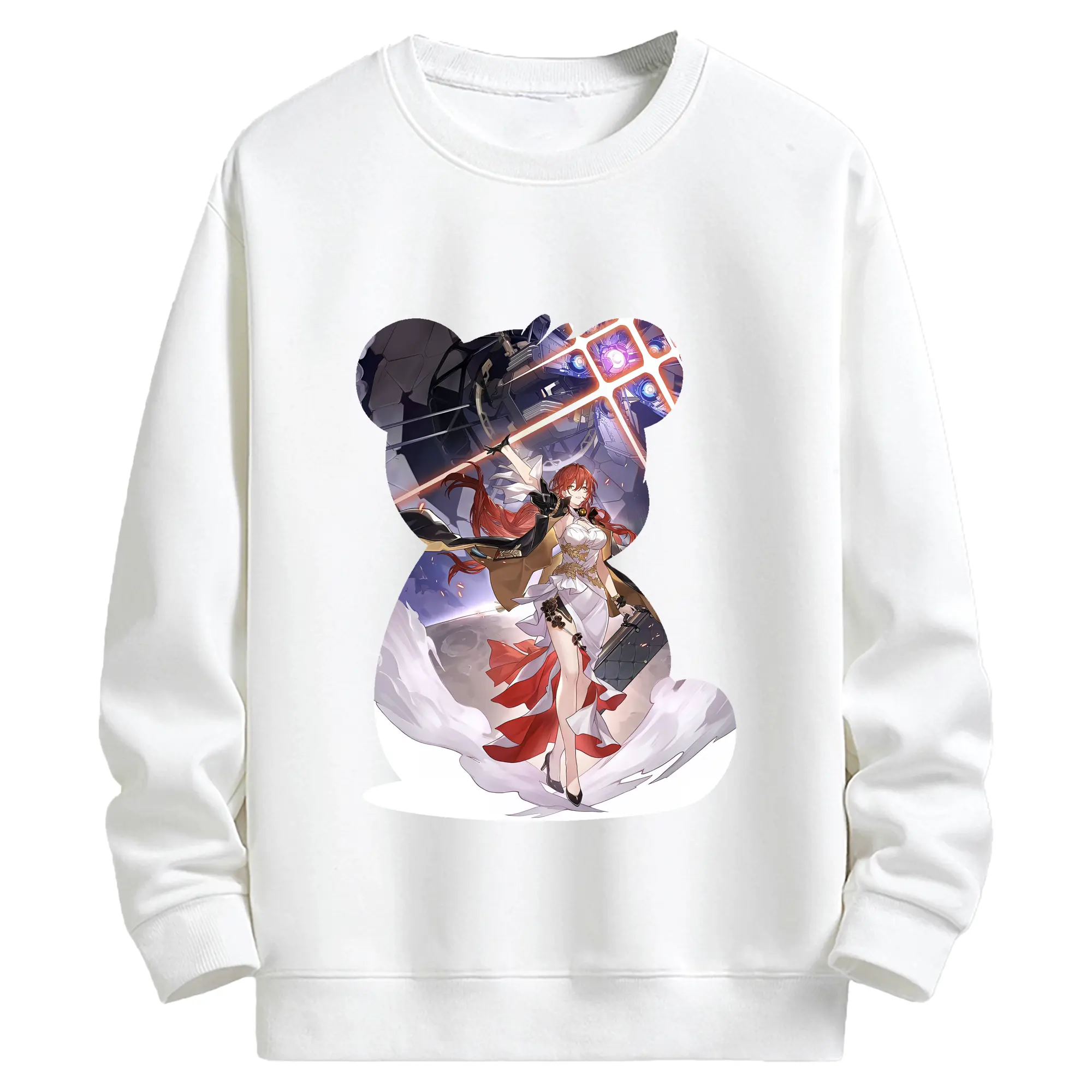 崩壊：スターレイル グッズ 姫子 - キッズ クルーネックスウェットシャツ ・ フロントプリント ・ 綿80％ ポリエステル20％ ・ 快適 通学 スポーツ 日常使い お散歩用