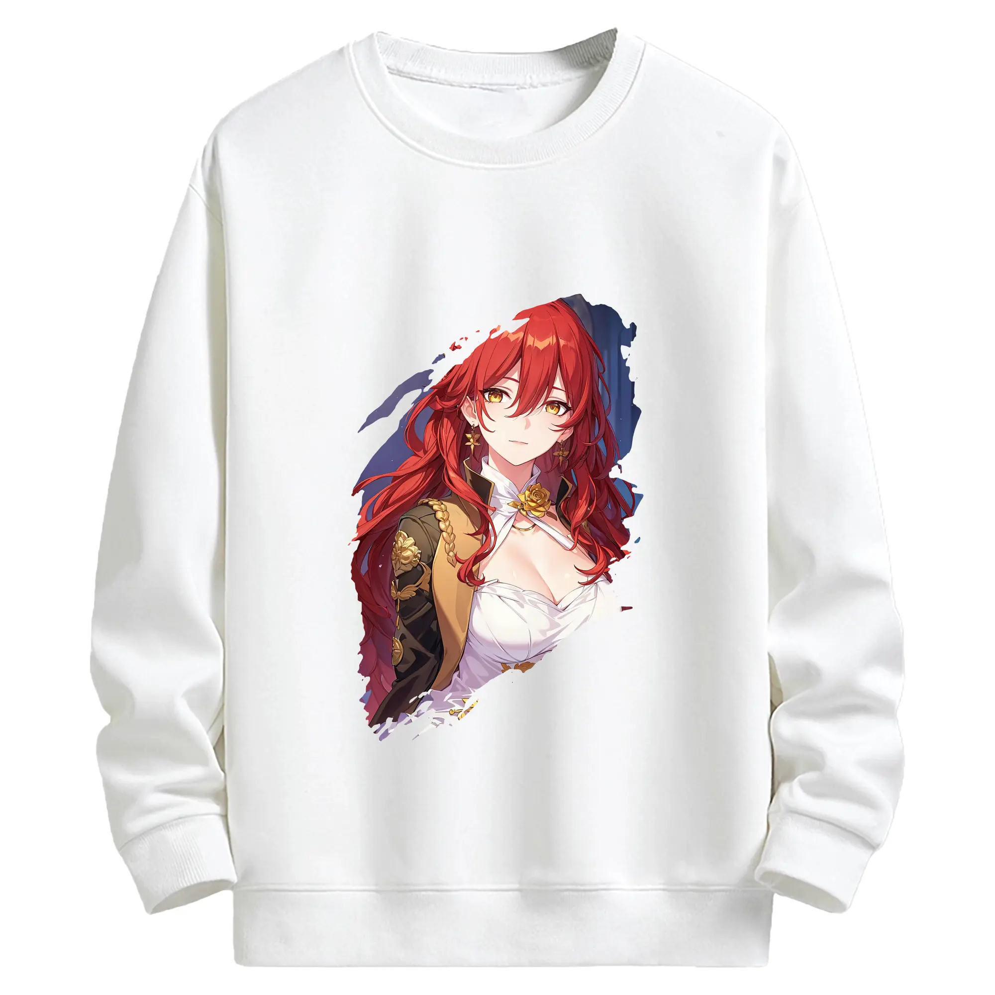 崩壊：スターレイル グッズ 姫子 - キッズ クルーネックスウェットシャツ ・ フロントプリント ・ 綿80％ ポリエステル20％ ・ 快適 通学 スポーツ 日常使い お散歩用