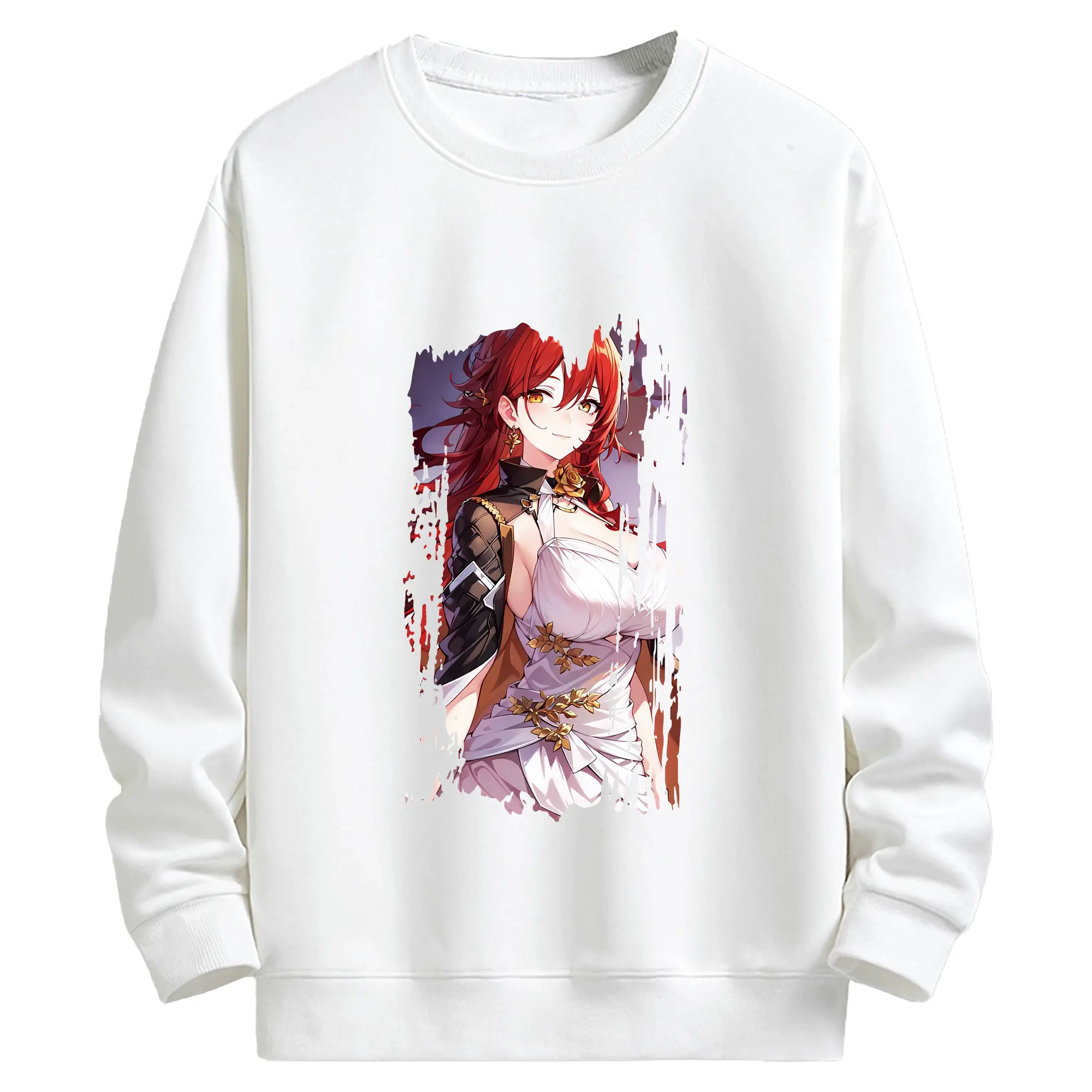 崩壊：スターレイル グッズ 姫子 - キッズ クルーネックスウェットシャツ ・ フロントプリント ・ 綿80％ ポリエステル20％ ・ 快適 通学 スポーツ 日常使い お散歩用