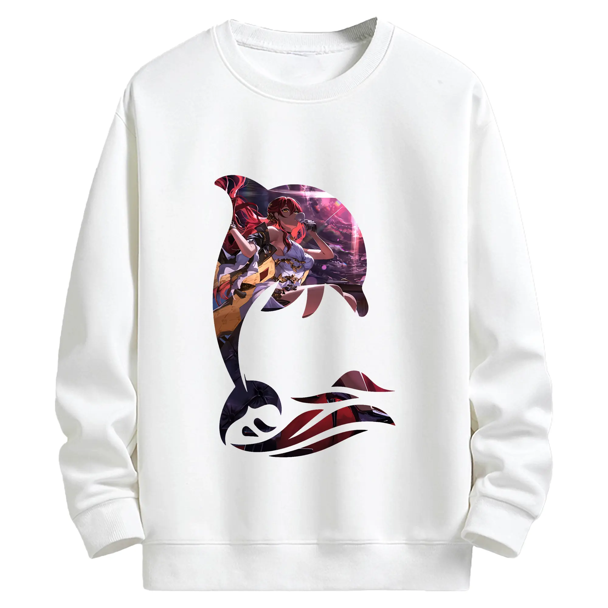 崩壊：スターレイル グッズ 姫子 - キッズ クルーネックスウェットシャツ ・ フロントプリント ・ 綿80％ ポリエステル20％ ・ 快適 通学 スポーツ 日常使い お散歩用