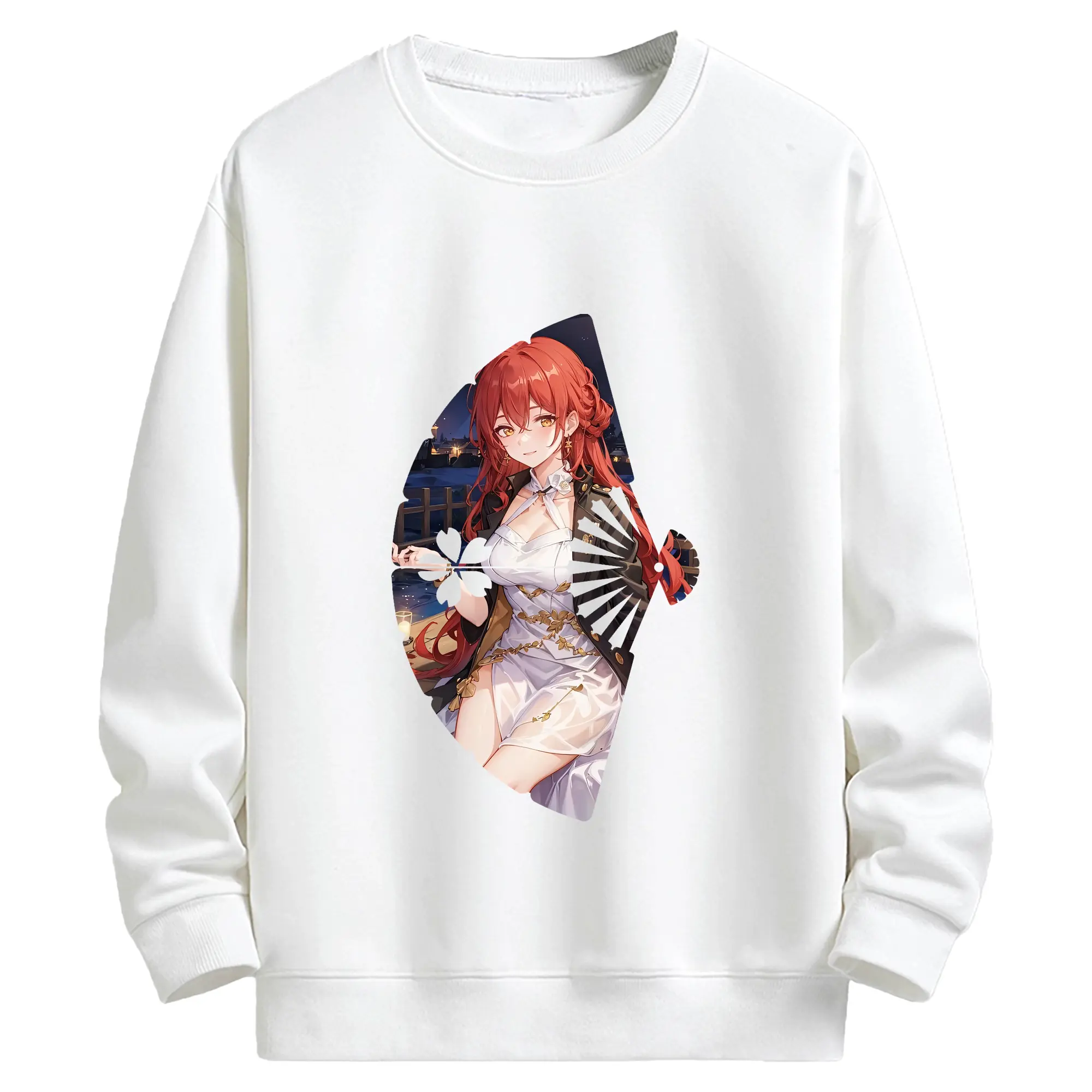 崩壊：スターレイル グッズ 姫子 - キッズ クルーネックスウェットシャツ ・ フロントプリント ・ 綿80％ ポリエステル20％ ・ 快適 通学 スポーツ 日常使い お散歩用
