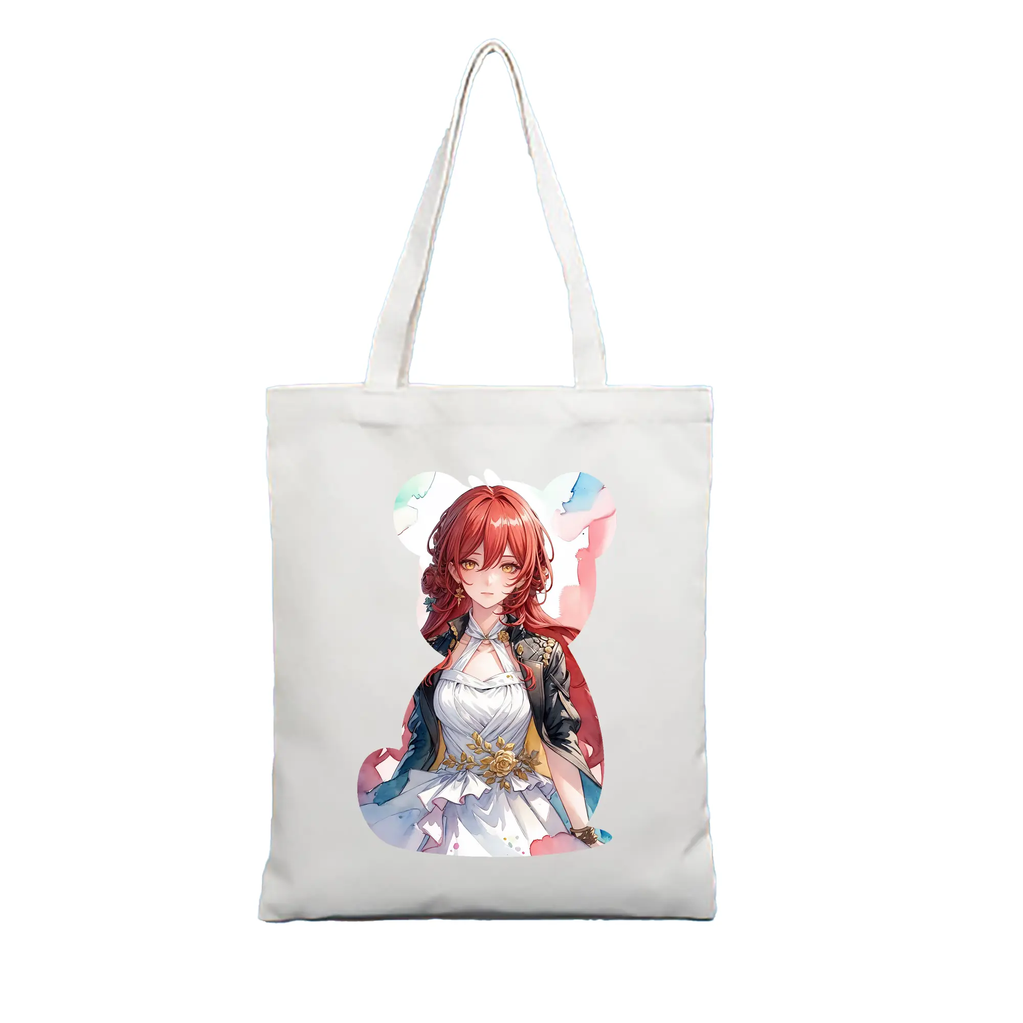 崩壊：スターレイル グッズ 姫子 - 縦型キャンバス手提げバッグ（トートバッグ） ・ キャンバス素材 ・ ショッピング用 ・ 軽量 丈夫 お手入れ簡単