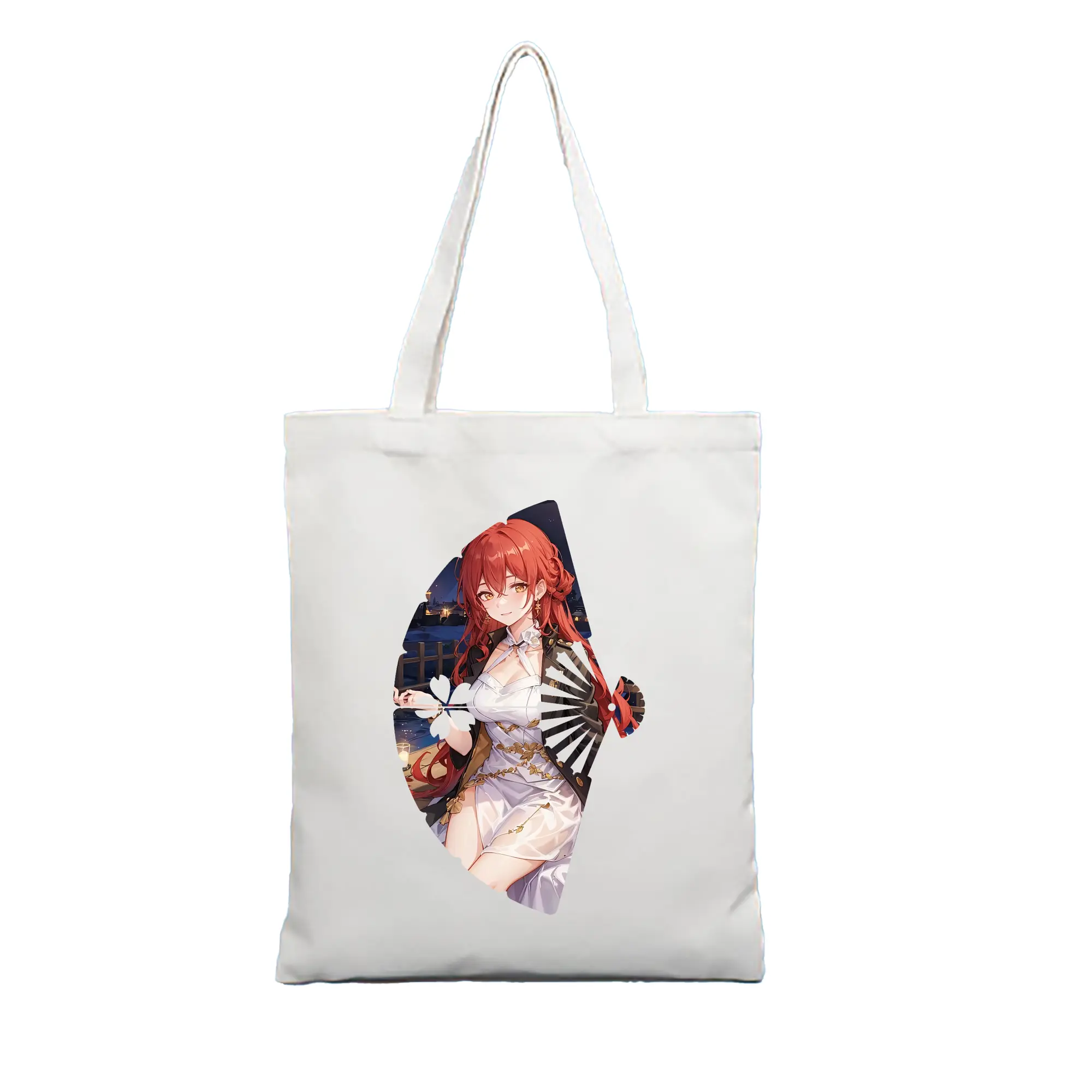 崩壊：スターレイル グッズ 姫子 - 縦型キャンバス手提げバッグ（トートバッグ） ・ キャンバス素材 ・ ショッピング用 ・ 軽量 丈夫 お手入れ簡単