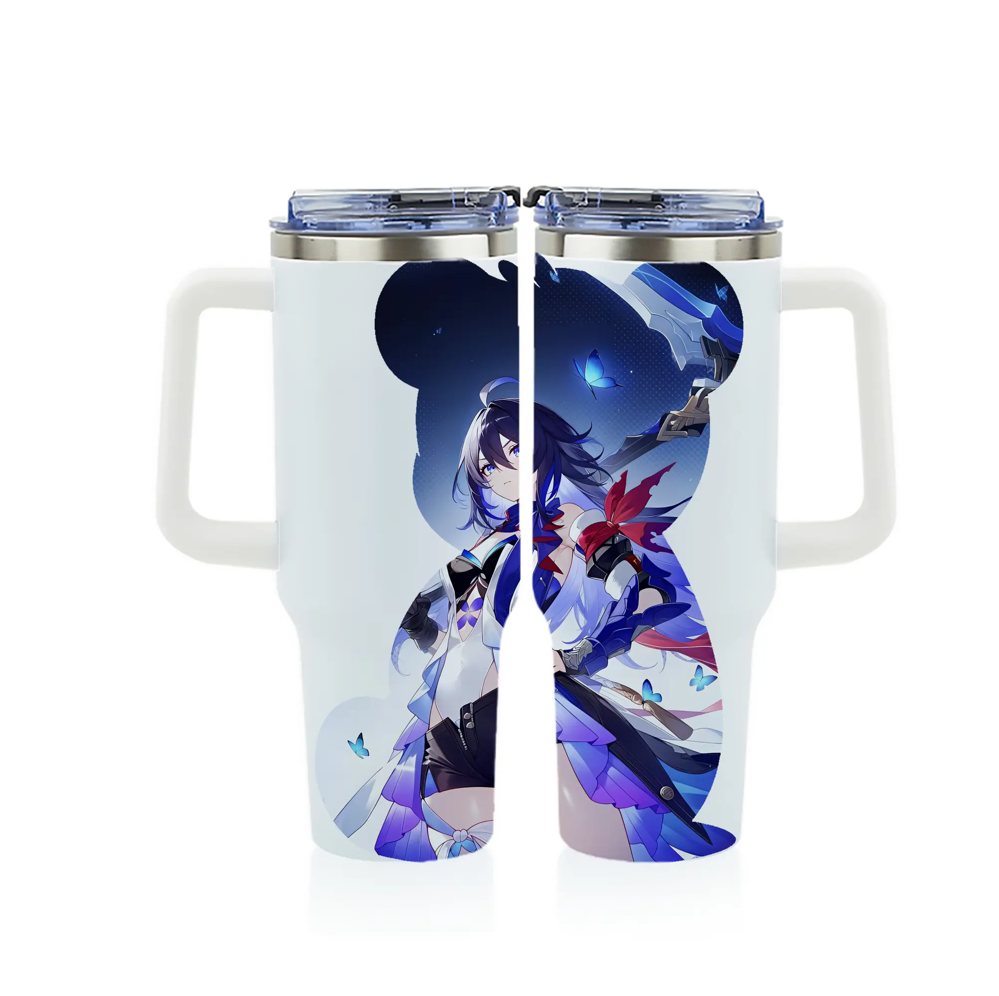 崩壊：スターレイル グッズ ゼーレ - 1200mL フルプリント車用タンブラー ・ 304ステンレス 内側 ・ 201ステンレス 外側 ・ 保温 保冷 ・ 通勤 ドライブ アウトドア用