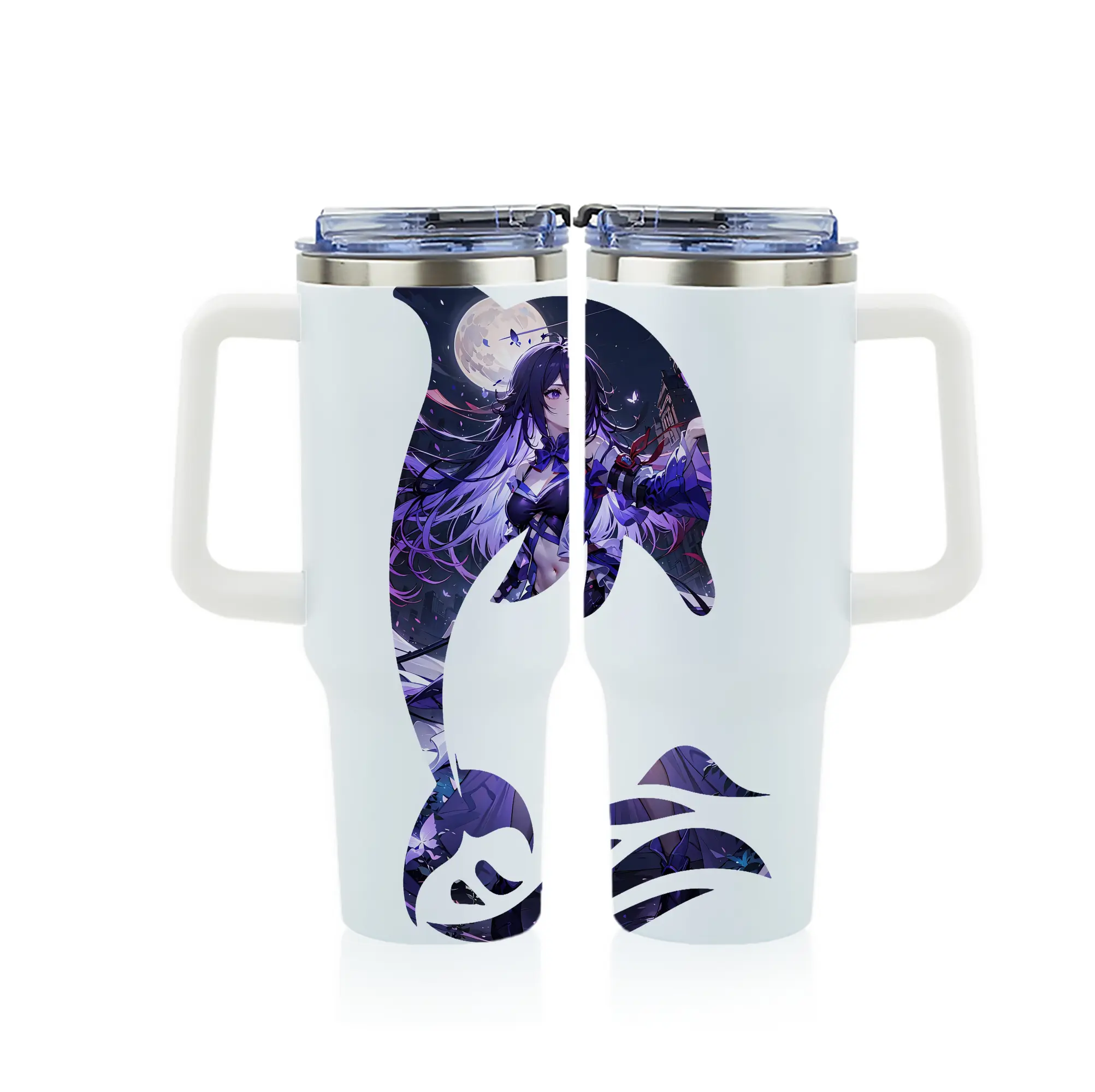 崩壊：スターレイル グッズ ゼーレ - 1200mL フルプリント車用タンブラー ・ 304ステンレス 内側 ・ 201ステンレス 外側 ・ 保温 保冷 ・ 通勤 ドライブ アウトドア用