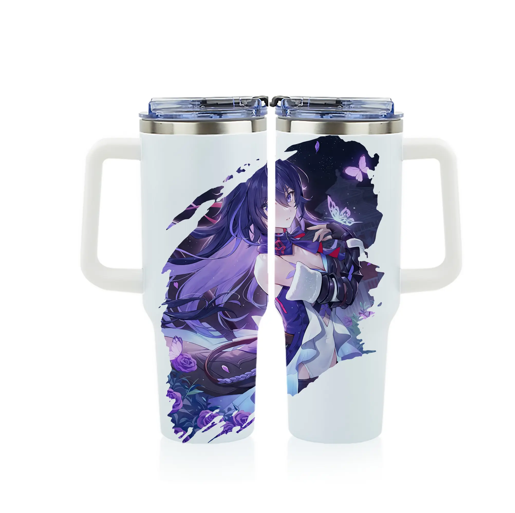 崩壊：スターレイル グッズ ゼーレ - 1200mL フルプリント車用タンブラー ・ 304ステンレス 内側 ・ 201ステンレス 外側 ・ 保温 保冷 ・ 通勤 ドライブ アウトドア用