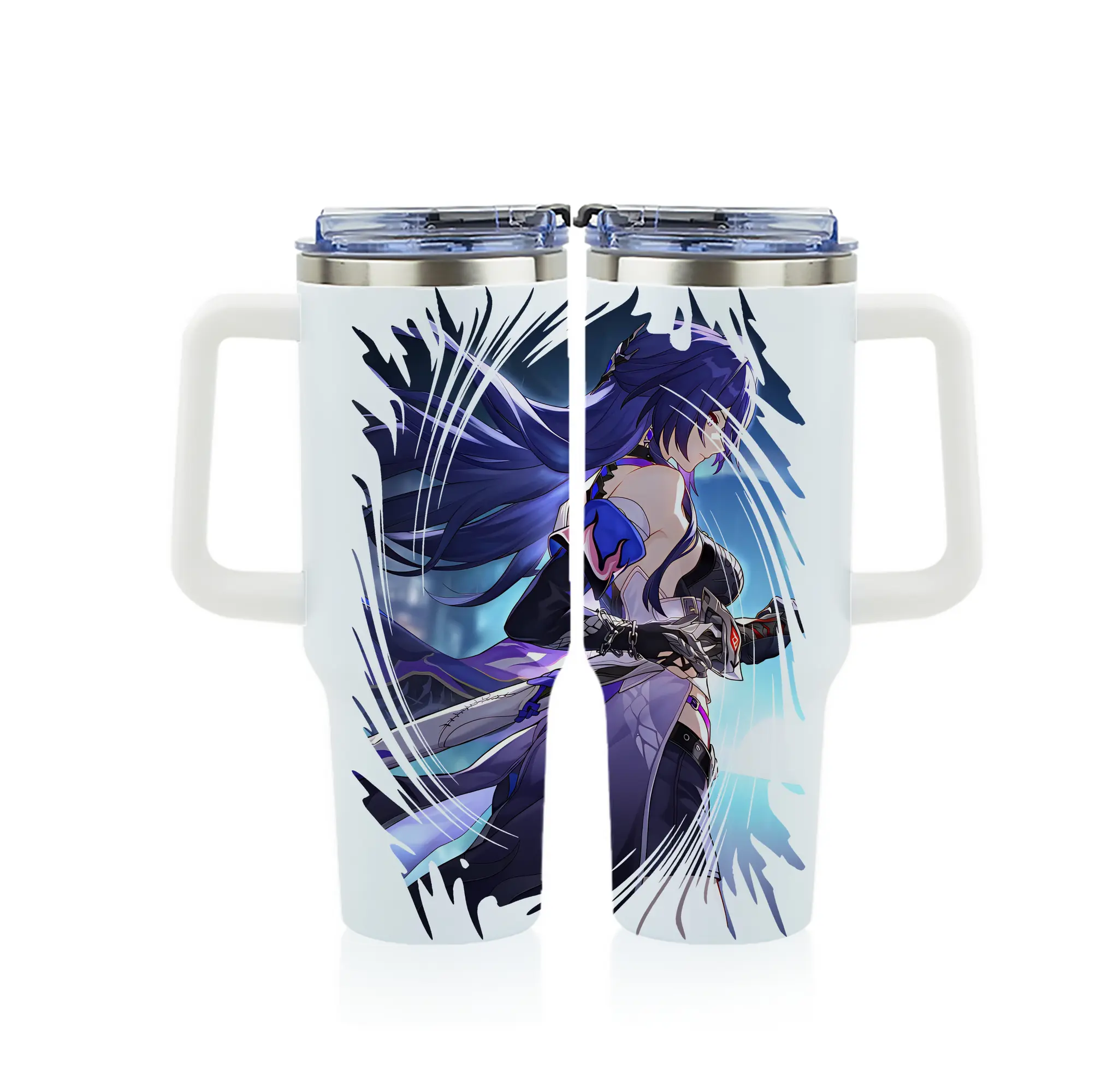 崩壊：スターレイル グッズ ゼーレ - 1200mL フルプリント車用タンブラー ・ 304ステンレス 内側 ・ 201ステンレス 外側 ・ 保温 保冷 ・ 通勤 ドライブ アウトドア用