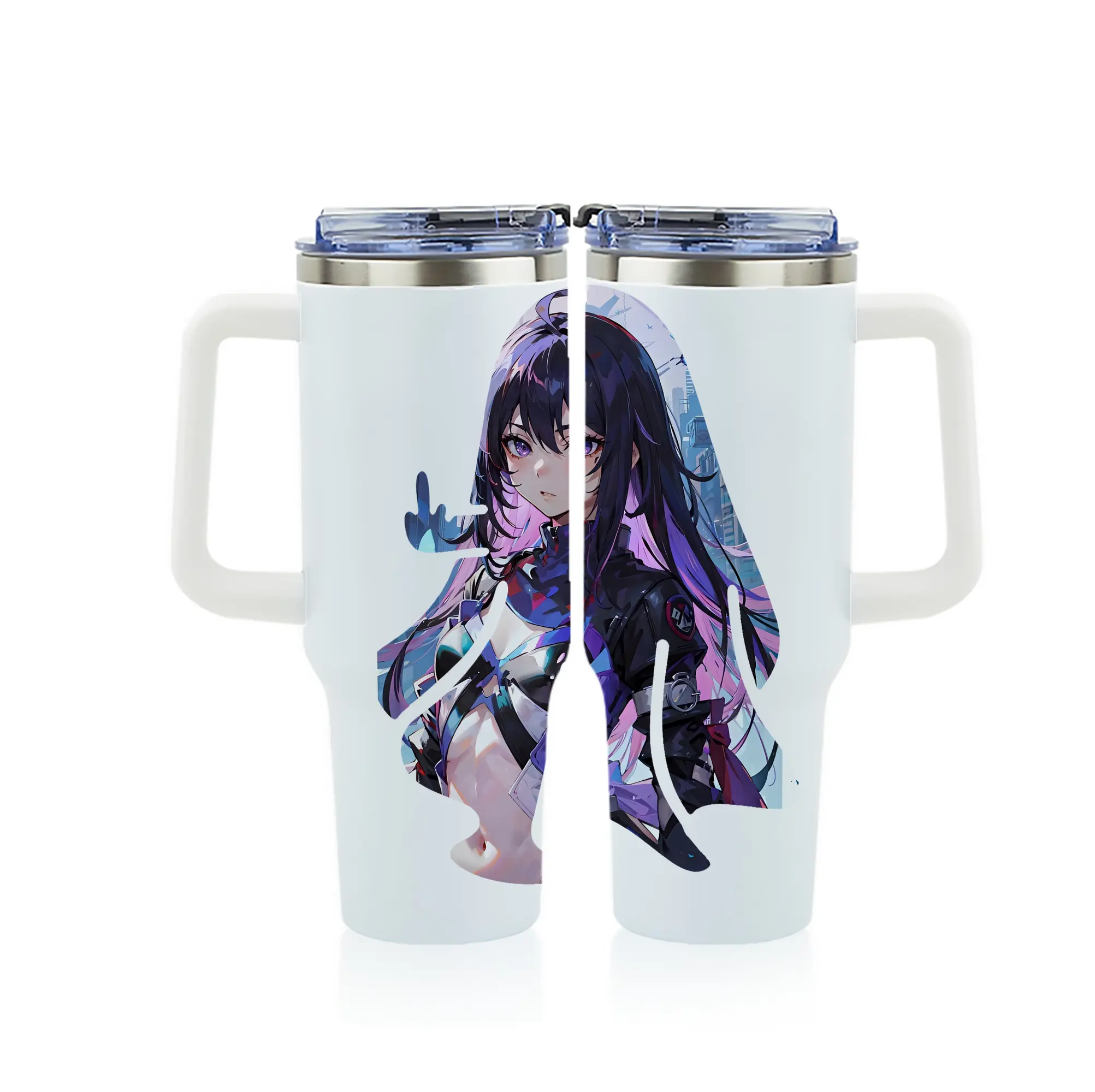 崩壊：スターレイル グッズ ゼーレ - 1200mL フルプリント車用タンブラー ・ 304ステンレス 内側 ・ 201ステンレス 外側 ・ 保温 保冷 ・ 通勤 ドライブ アウトドア用