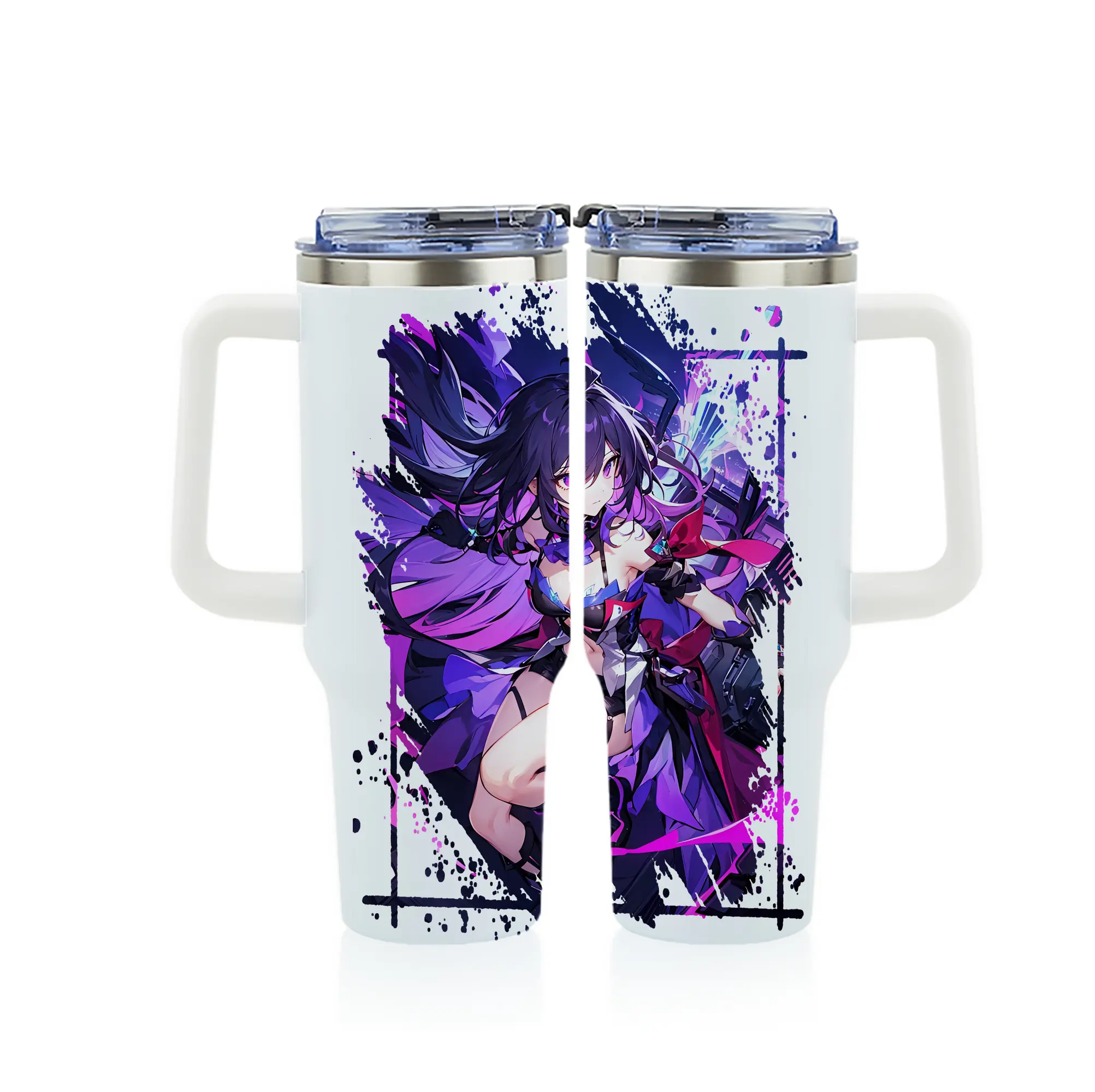 崩壊：スターレイル グッズ ゼーレ - 1200mL フルプリント車用タンブラー ・ 304ステンレス 内側 ・ 201ステンレス 外側 ・ 保温 保冷 ・ 通勤 ドライブ アウトドア用