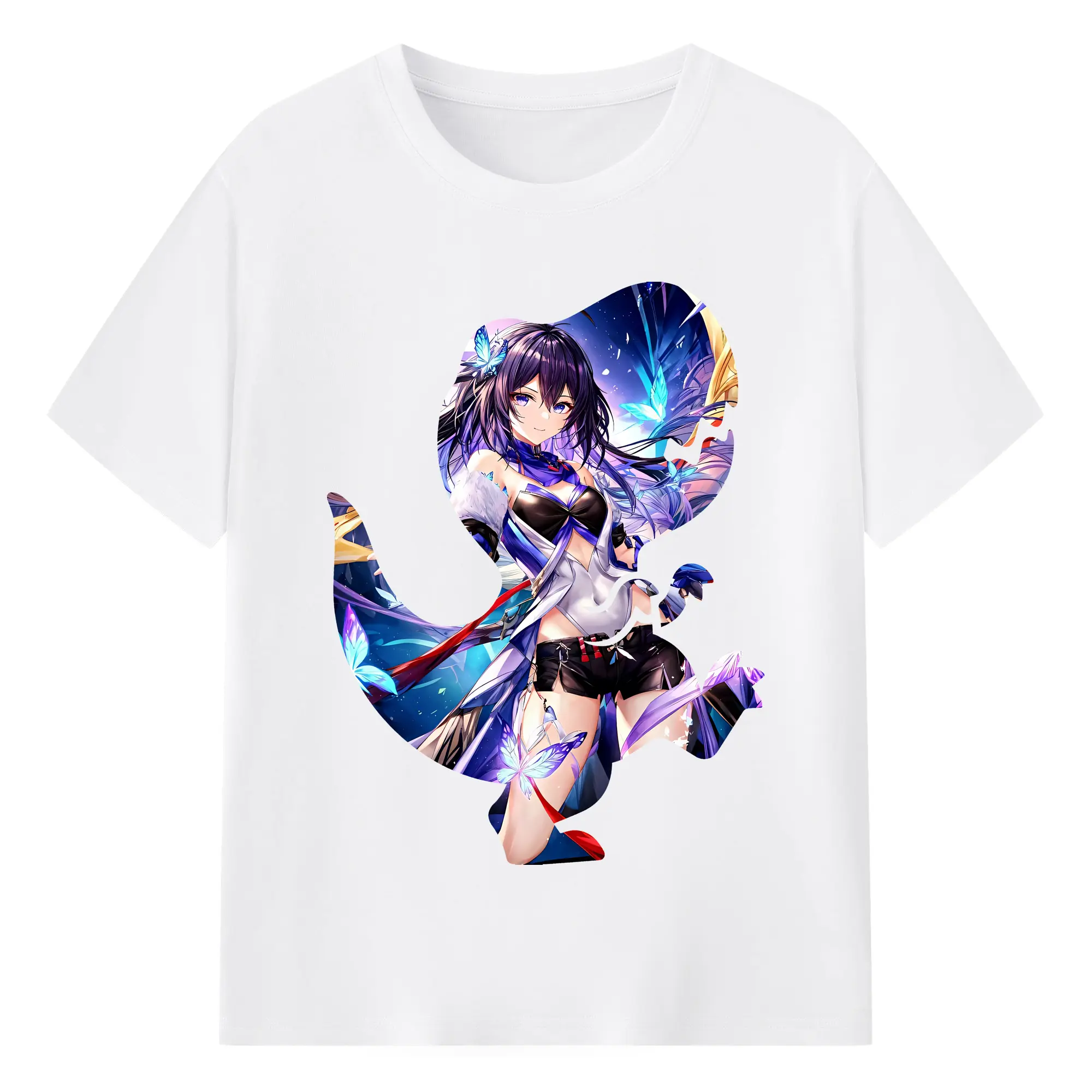 崩壊：スターレイル グッズ ゼーレ - 綿100％ 半袖Tシャツ ・ フロントプリント ・ 快適 通気性 ・ 日常使い 散歩 スポーツ用