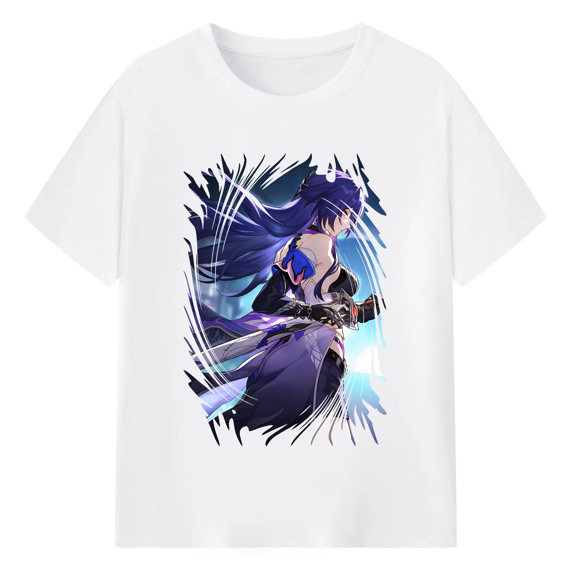 崩壊：スターレイル グッズ ゼーレ - 綿100％ 半袖Tシャツ ・ フロントプリント ・ 快適 通気性 ・ 日常使い 散歩 スポーツ用