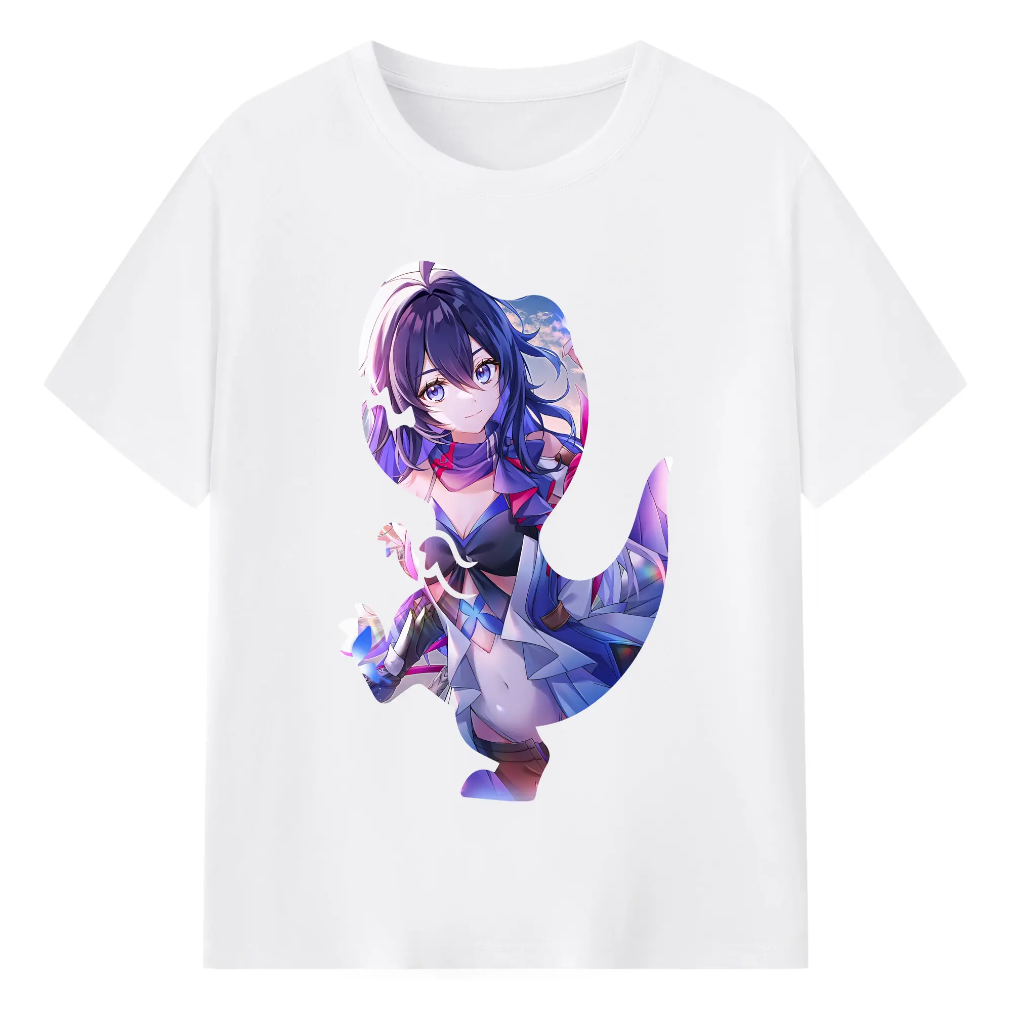 崩壊：スターレイル グッズ ゼーレ - 綿100％ 半袖Tシャツ ・ フロントプリント ・ 快適 通気性 ・ 日常使い 散歩 スポーツ用