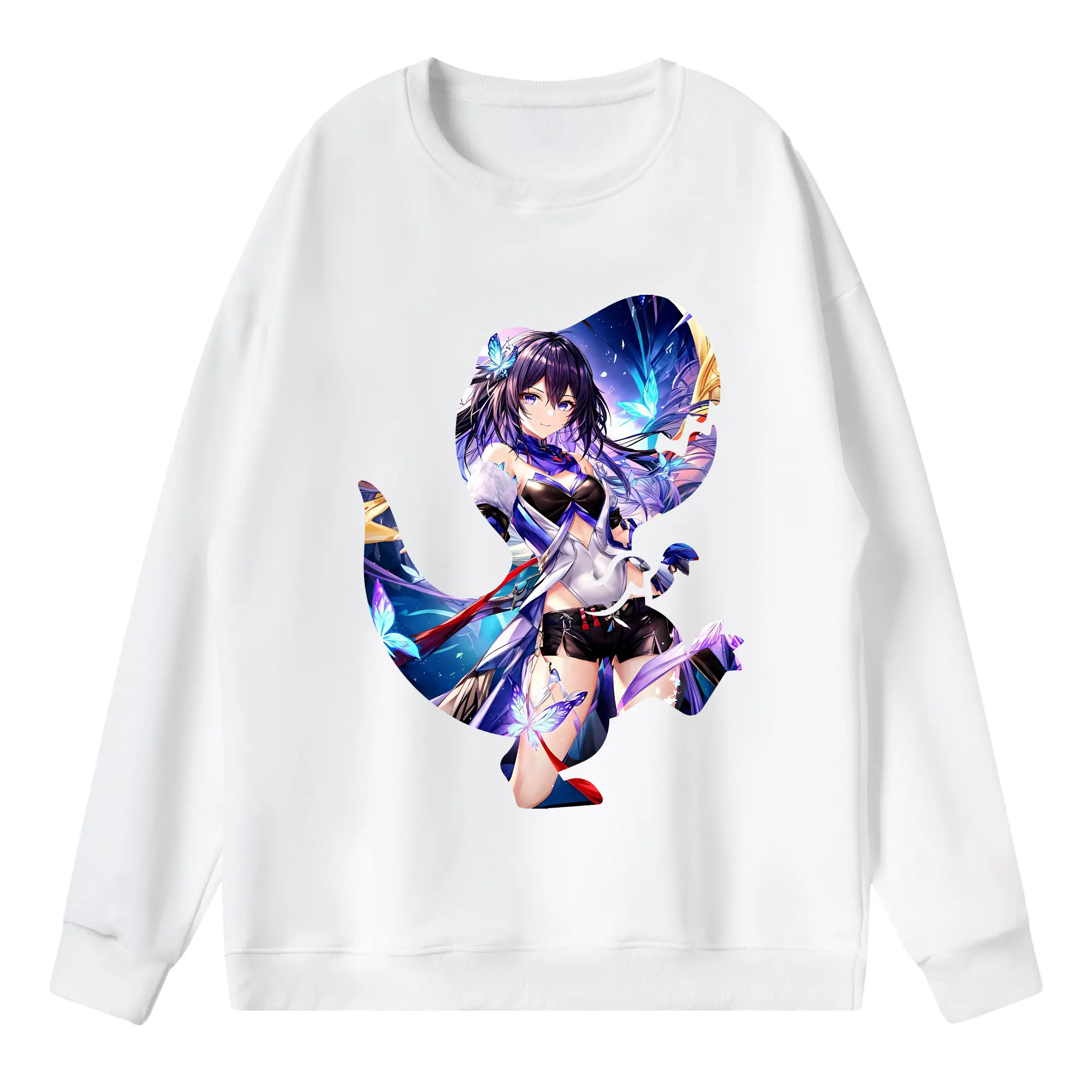 崩壊：スターレイル グッズ ゼーレ - 薄手 クルーネック スウェット 裏毛260g · ポリエステル 春秋向け カジュアル 男女兼用 · トレーナー デイリー スポーツ 散歩に最適