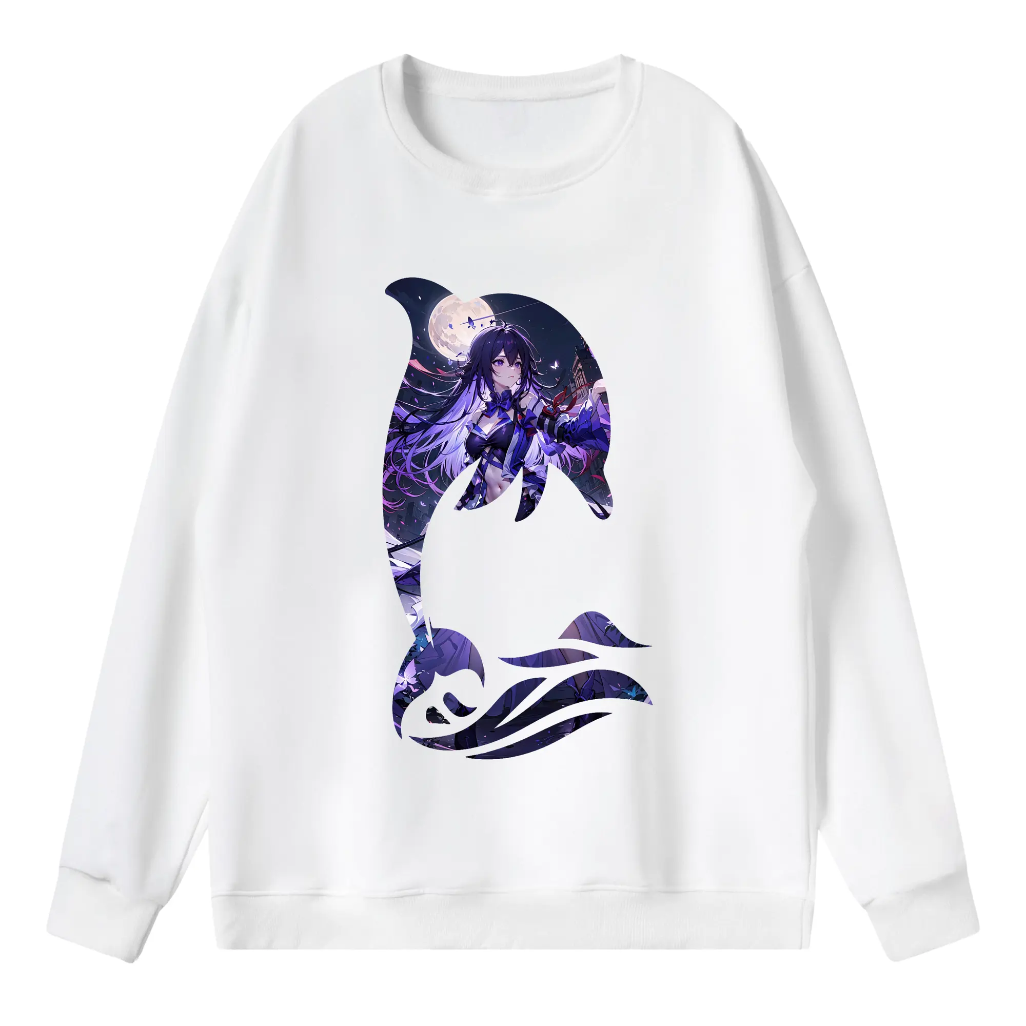 崩壊：スターレイル グッズ ゼーレ - 薄手 クルーネック スウェット 裏毛260g · ポリエステル 春秋向け カジュアル 男女兼用 · トレーナー デイリー スポーツ 散歩に最適