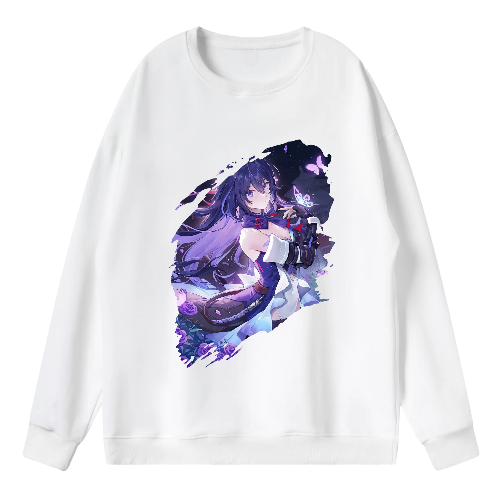 崩壊：スターレイル グッズ ゼーレ - 薄手 クルーネック スウェット 裏毛260g · ポリエステル 春秋向け カジュアル 男女兼用 · トレーナー デイリー スポーツ 散歩に最適