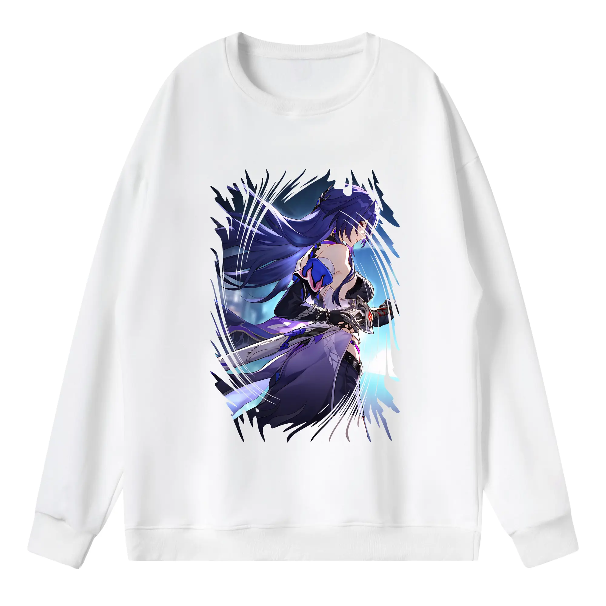 崩壊：スターレイル グッズ ゼーレ - 薄手 クルーネック スウェット 裏毛260g · ポリエステル 春秋向け カジュアル 男女兼用 · トレーナー デイリー スポーツ 散歩に最適